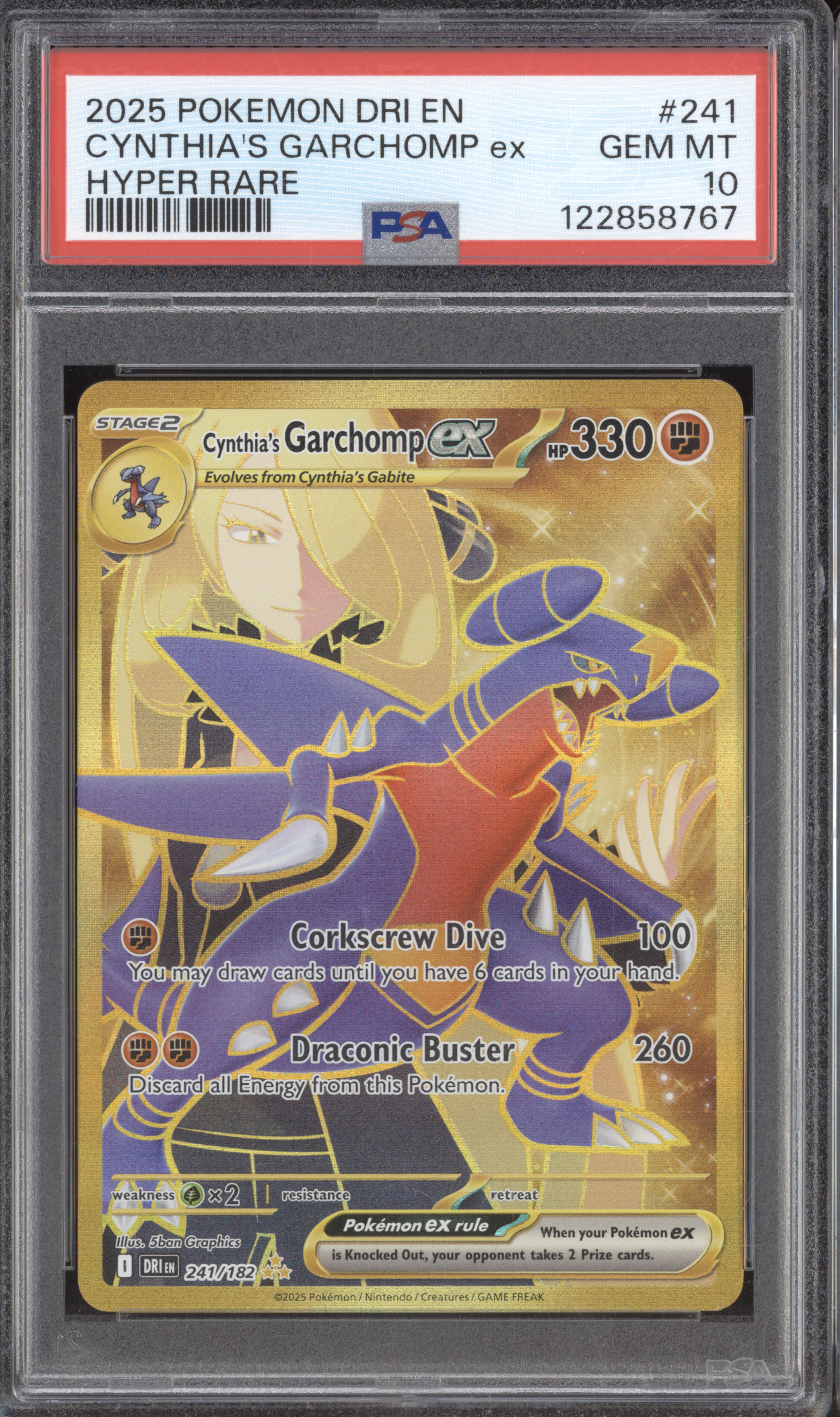 2025 Pokemon DRI EN #241 Cynthia's Garchomp ex — front