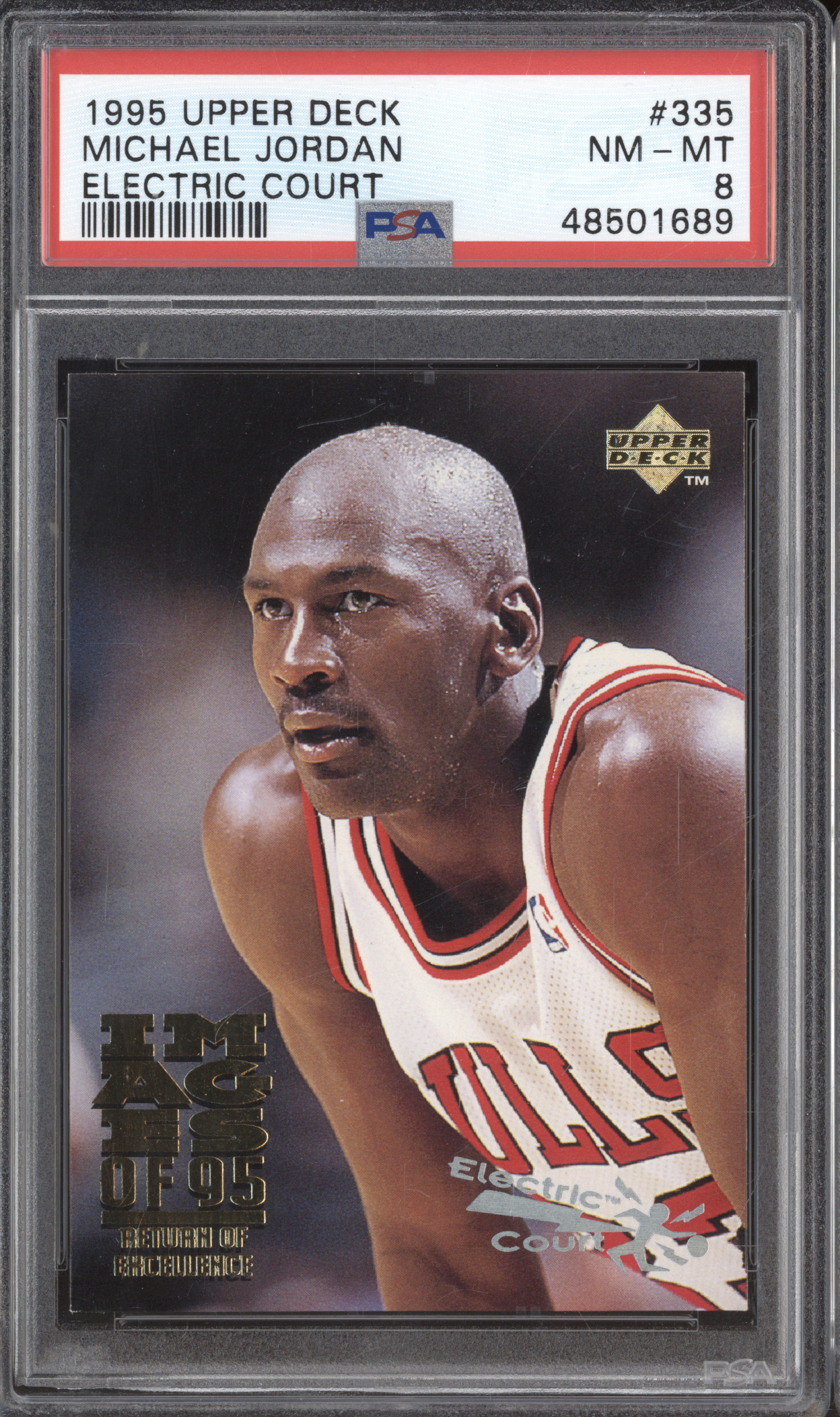 1995 Upper Deck #335 Michael Jordan Electric Court — front