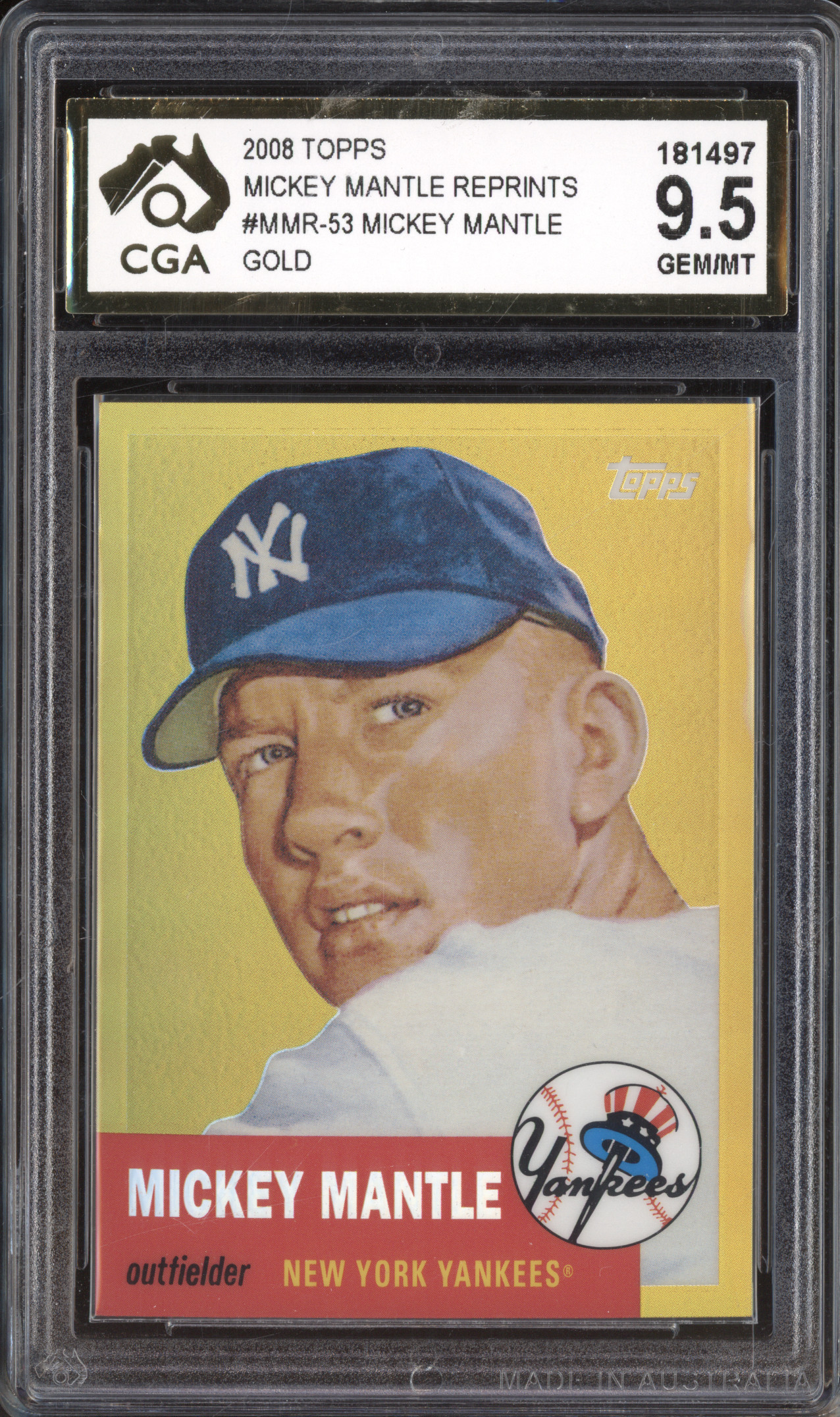 2008 Topps Mickey Mantle Reprints #MMR-53 Mickey Mantle — front