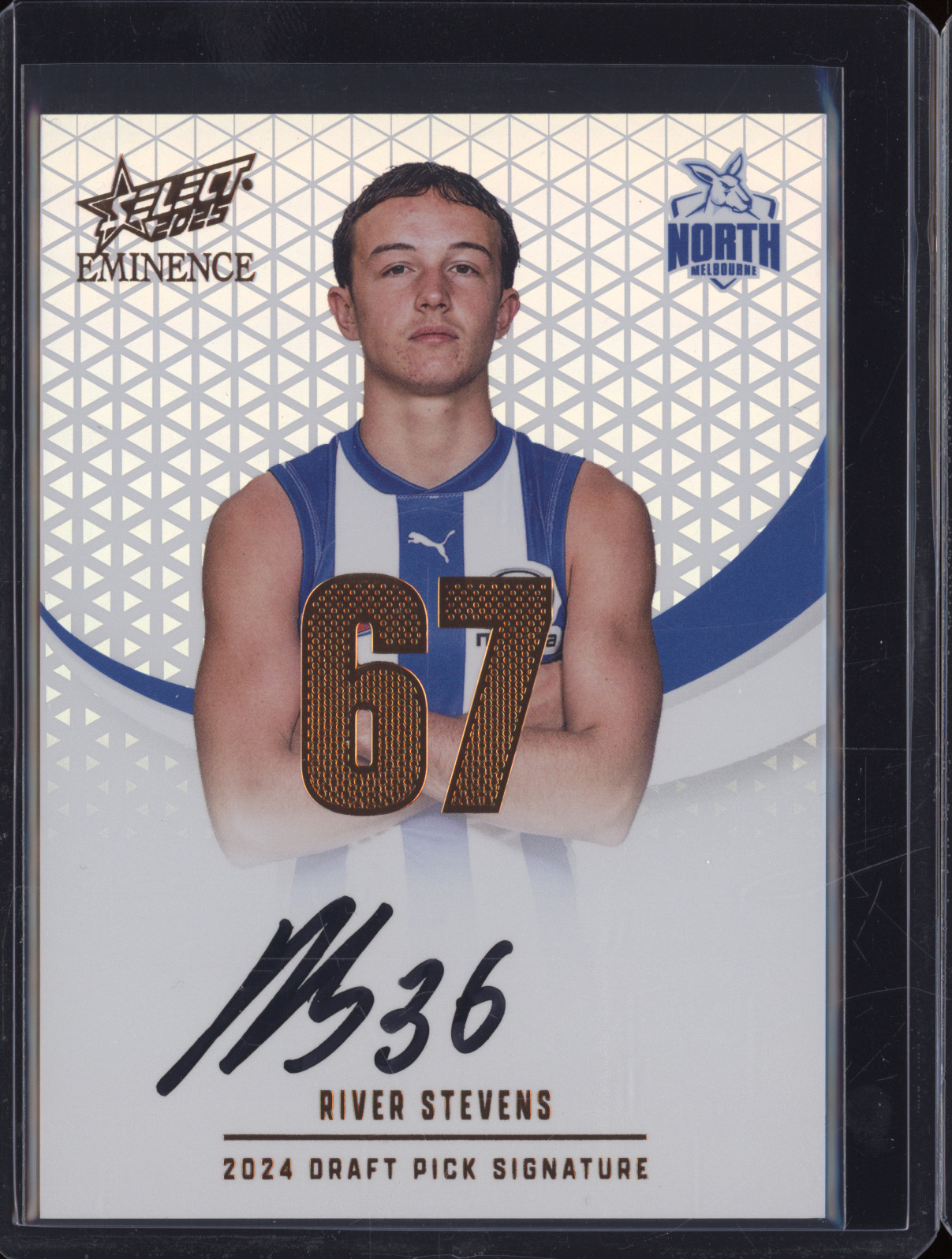 2025 Select AFL Eminence #67 River Stevens — front