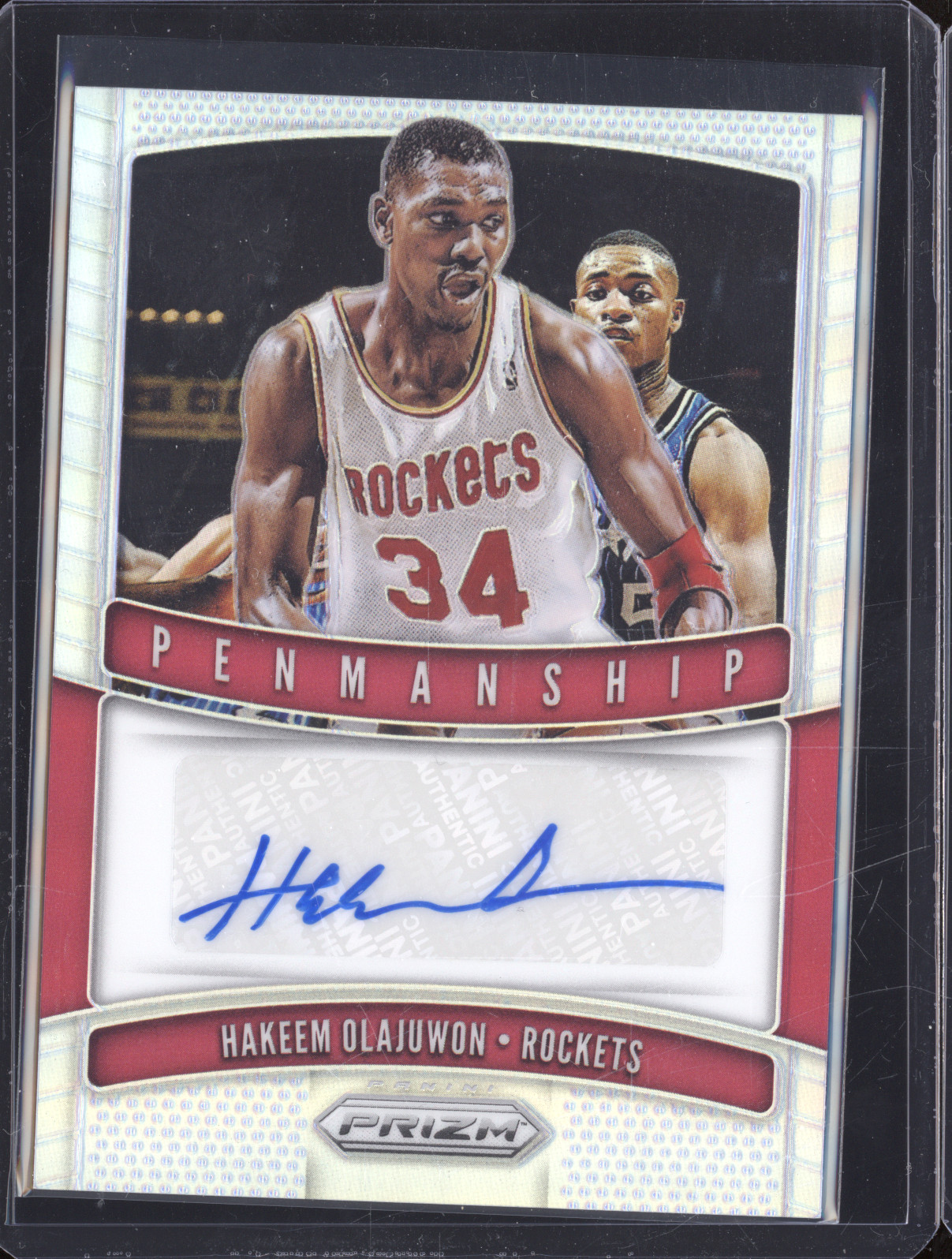 2019-20 Panini Prizm Penmanship #PM-HOW Hakeem Olajuwon — front