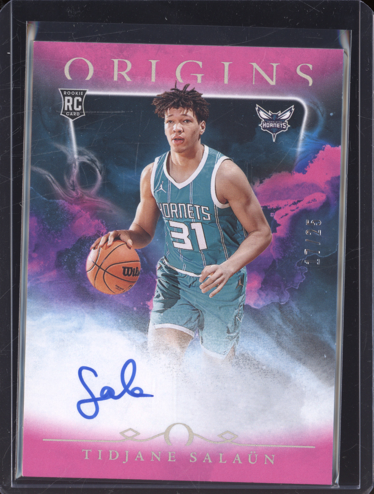 2024-25 Panini Origins #RA-TSH Tidjane Salaun Rookie Autograph — front