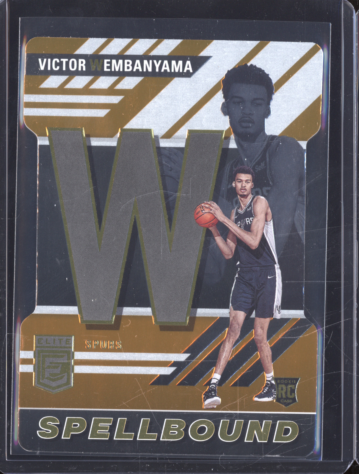 2023-24 Donruss Elite Spellbound Orange Die Cut #1 Victor Wembanyama — front