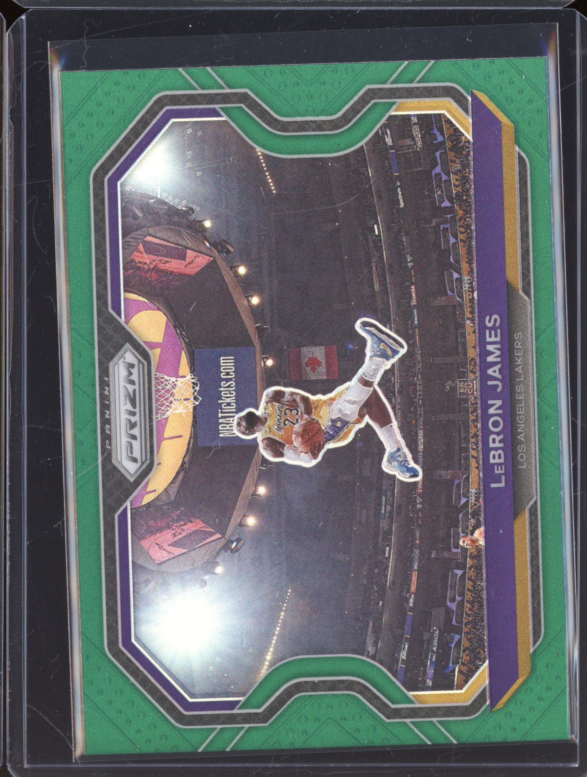 2020-21 Panini Prizm #1 LeBron James Kobe Tribute Dunk — front