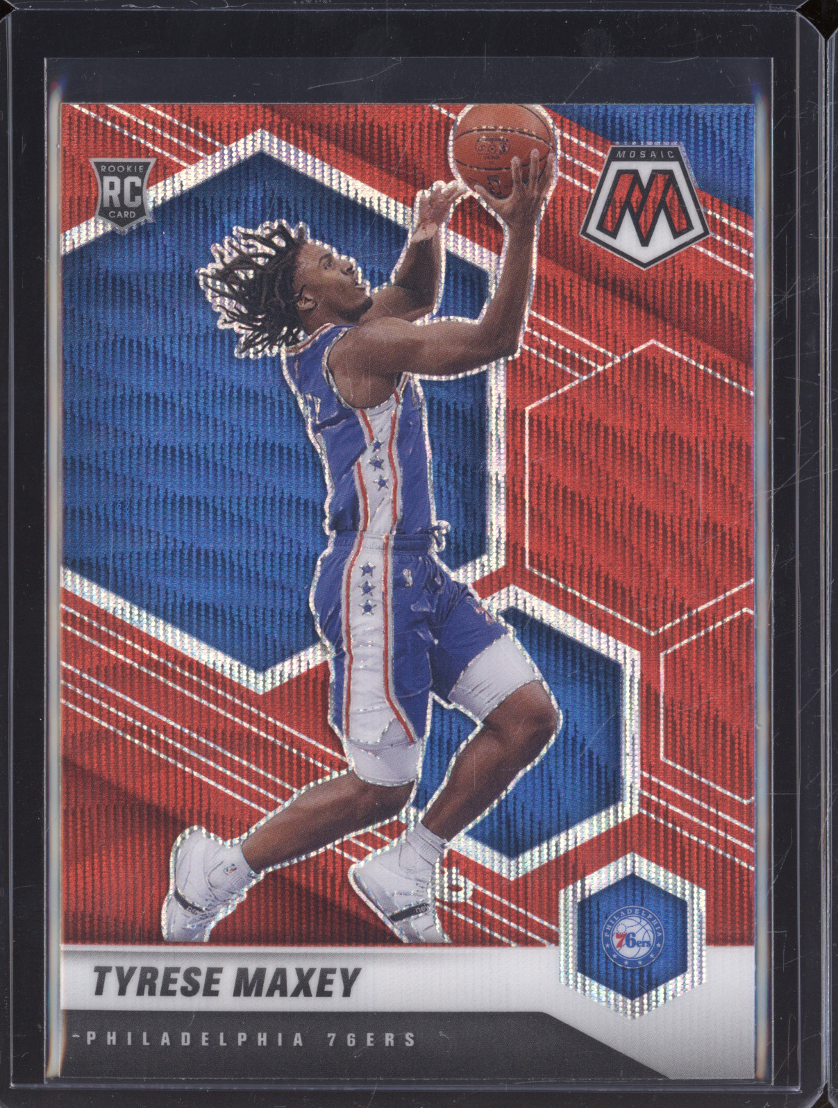 2020-21 Panini Mosaic #203 Tyrese Maxey — front