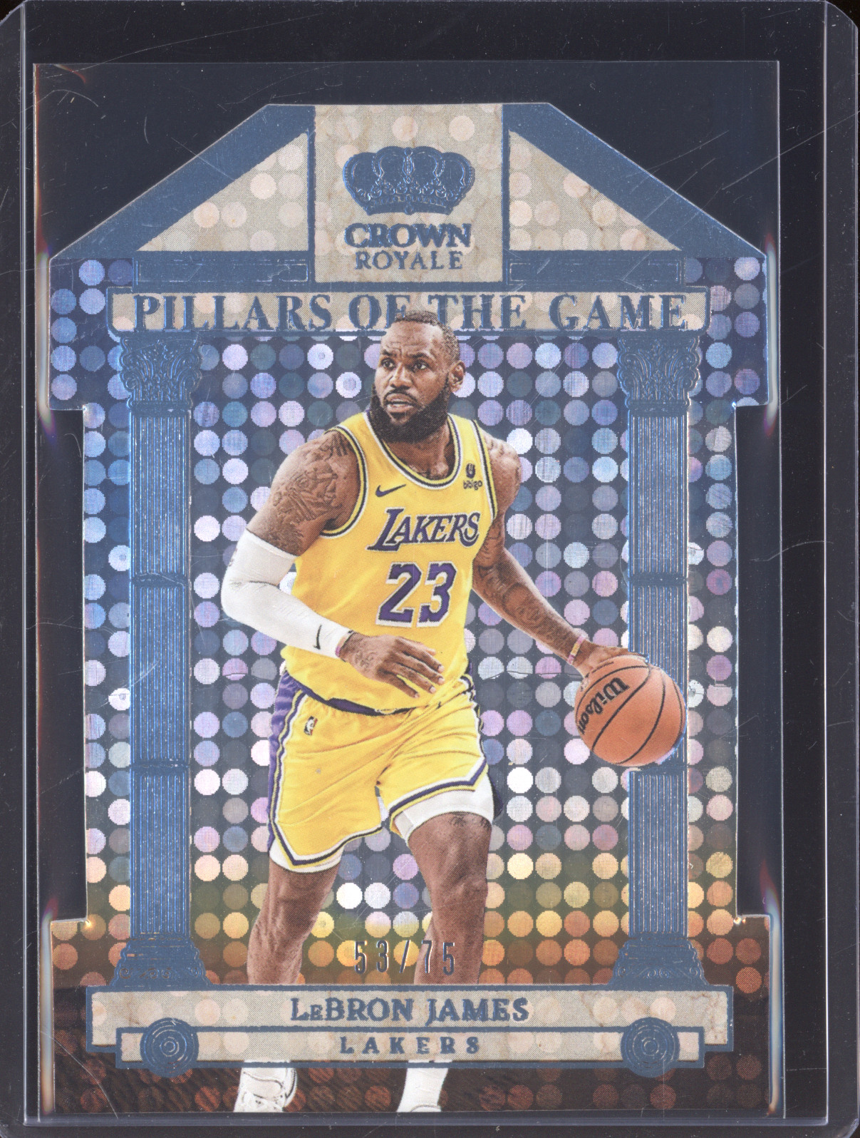 2023-24 Panini Crown Royale Pillars of the Game #13 LeBron James — front
