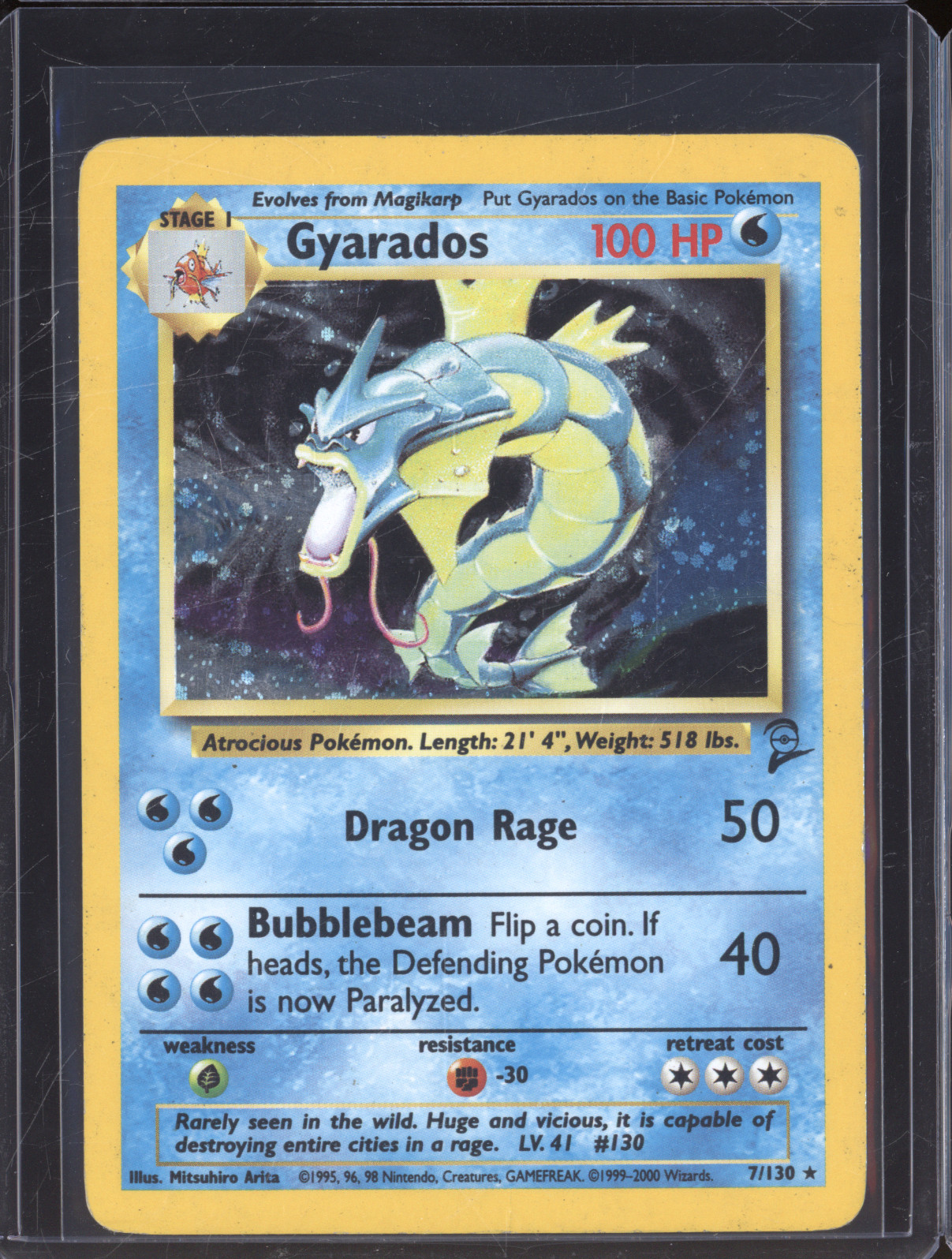 1999 Pokémon #7 Gyarados — front