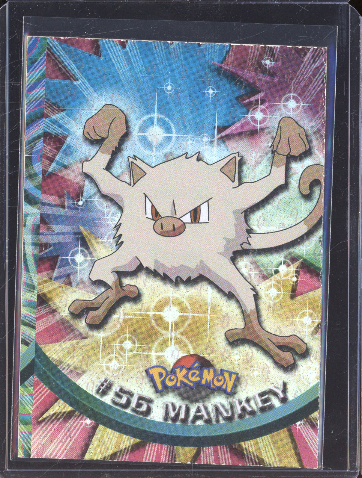 1999 Topps Pokemon #56 Mankey — front