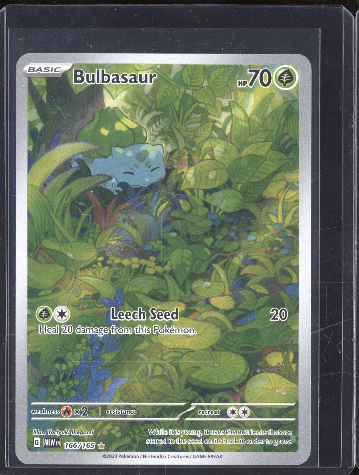 2023 Pokémon SV Scarlet & Violet 151 #166 Bulbasaur Illustration Rare — front