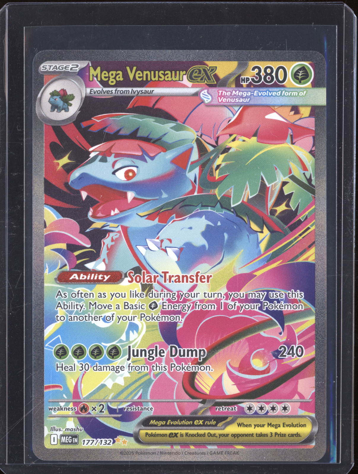 2025 Pokemon Mega Evolutions #177/132 Mega Venusaur ex — front