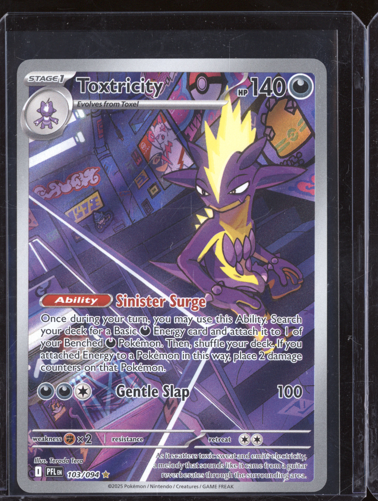 2025 Pokemon Phantasmal Flames #103 Toxtricity — front