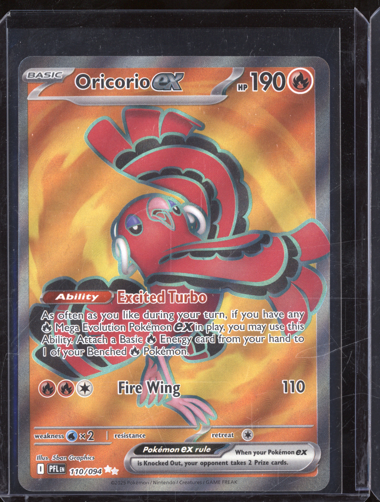 2025 Phantasmal Flames Oricorio ex #110/094 — front