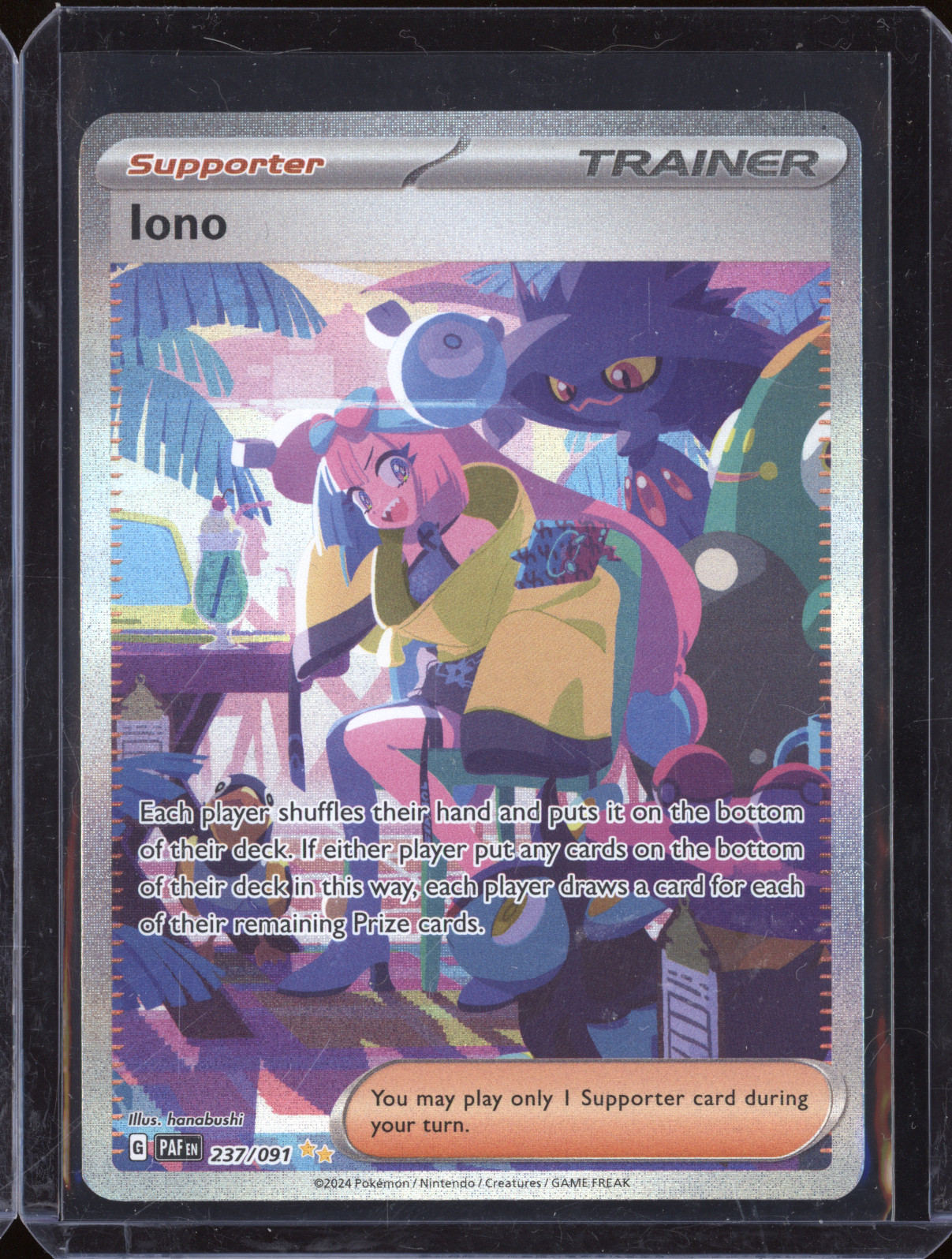 2024 Pokémon Scarlet & Violet Paldean Fates #237 Iono — front