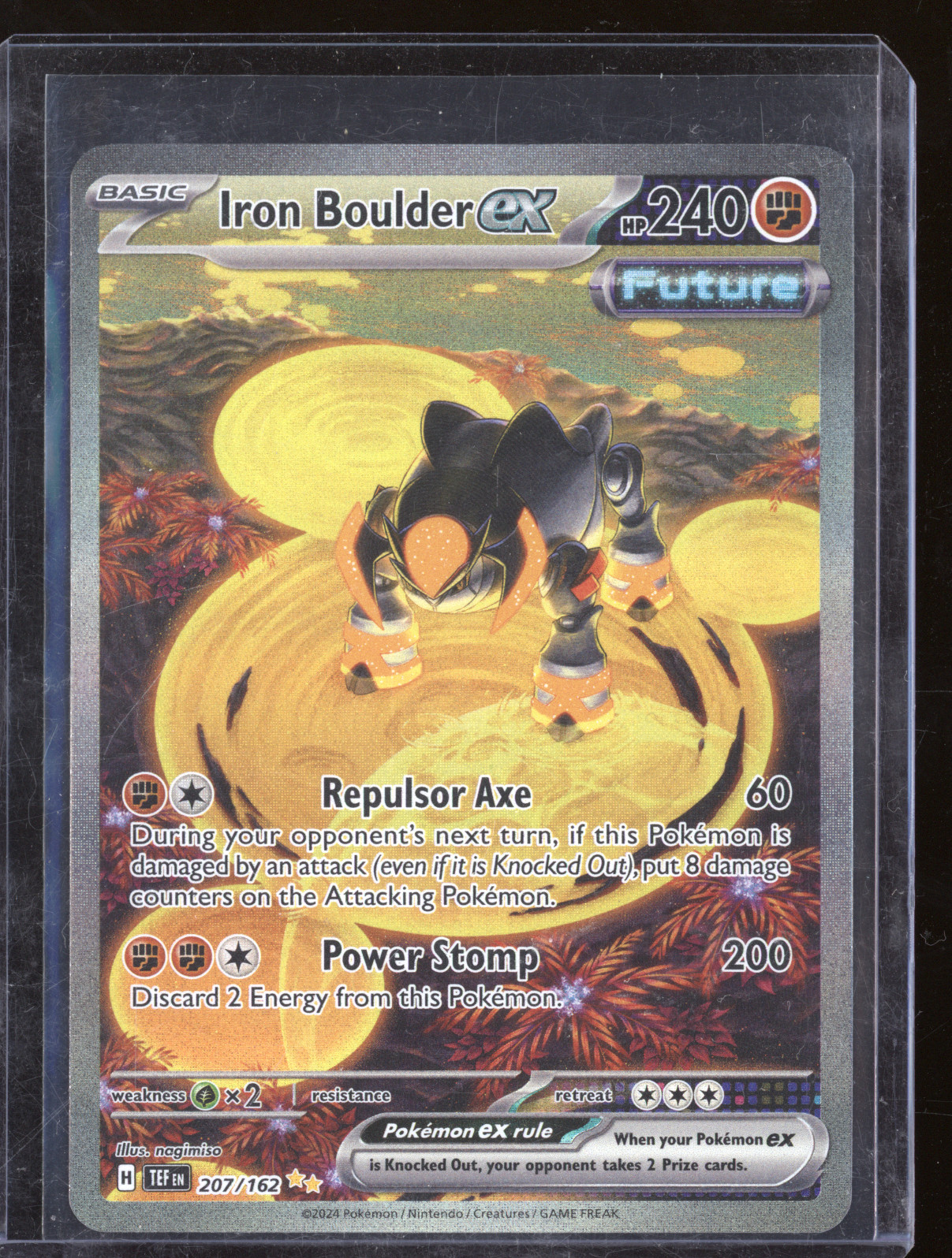 2024 Pokémon SV05: Temporal Forces #207/162 Iron Boulder ex — front