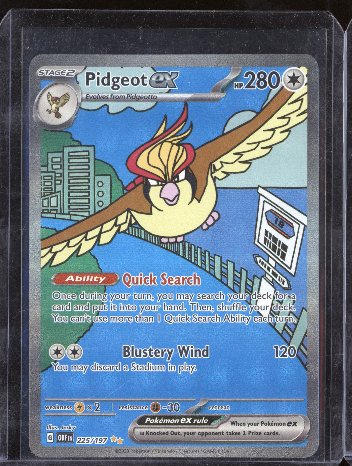 2023 Pokemon SV03 Obsidian Flames #225 Pidgeot ex — front