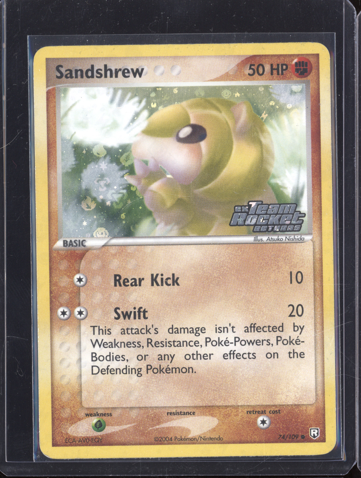2004 EX Team Rocket Returns #74 Sandshrew — front