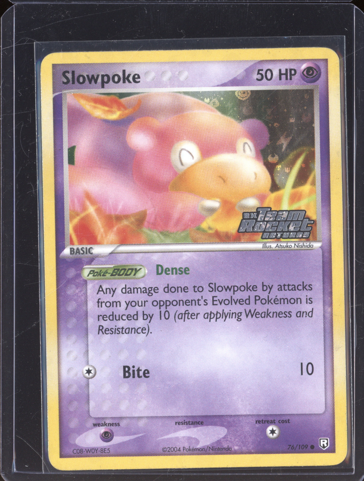 2004 Pokemon EX Team Rocket Returns #76 Slowpoke — front