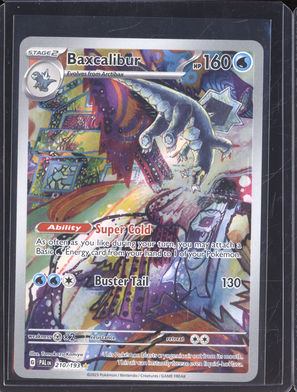 2023 Pokémon Paldea Evolved #210 Baxcalibur Illustration Rare — front