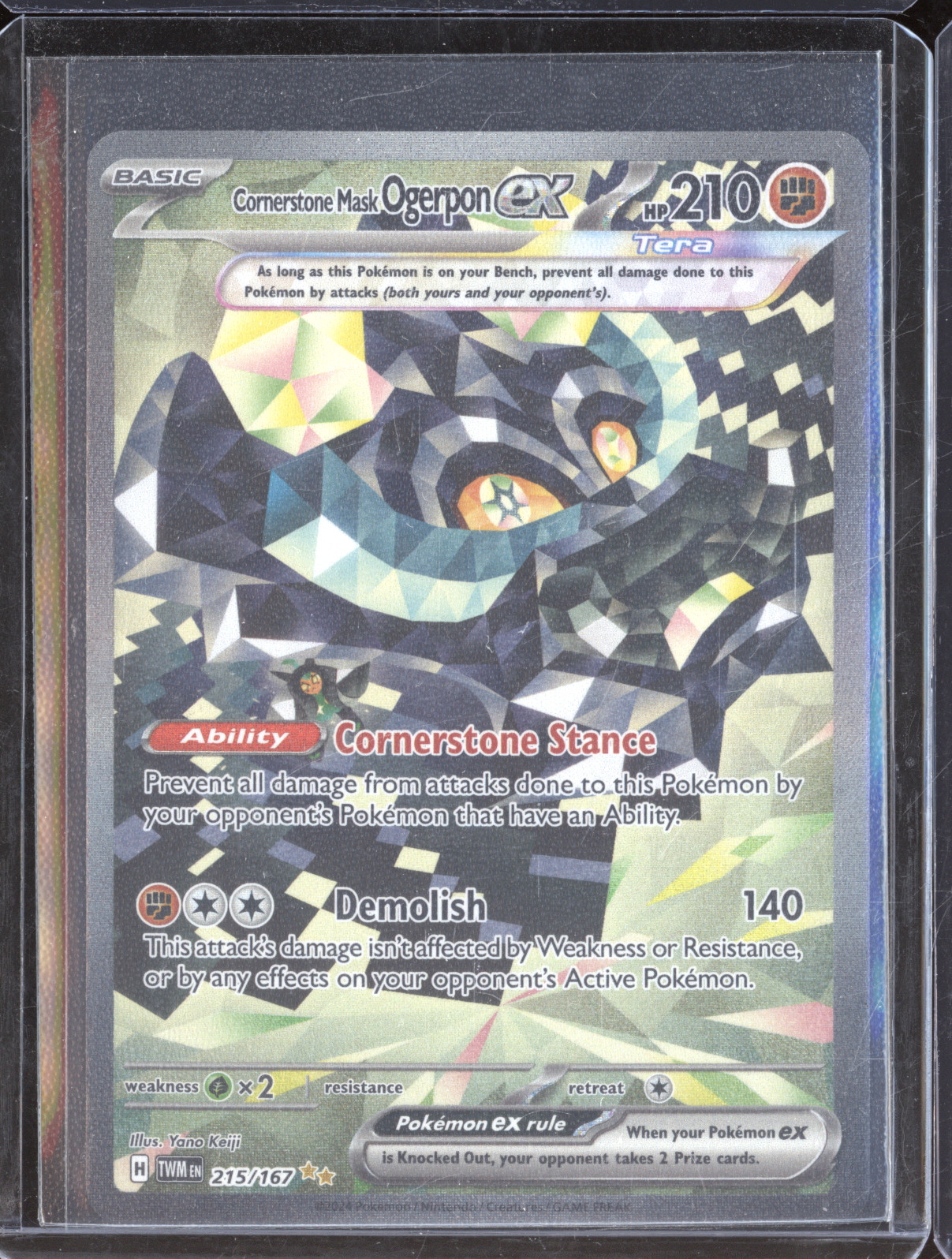 2024 Pokemon TCG #215 Cornerstone Mask Ogerpon ex — front