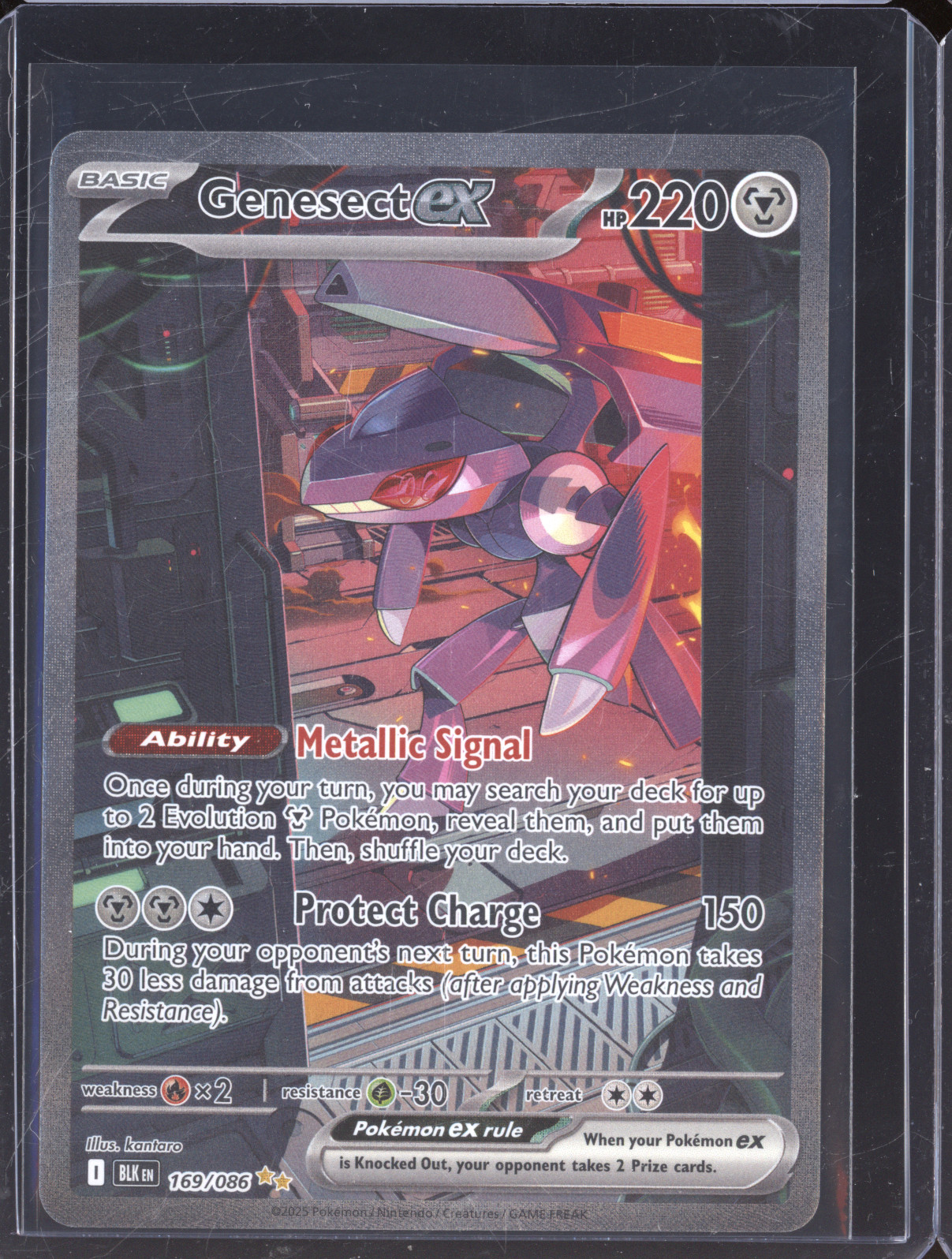 2025 Pokémon Black Bolt Genesect ex #169/086 — front