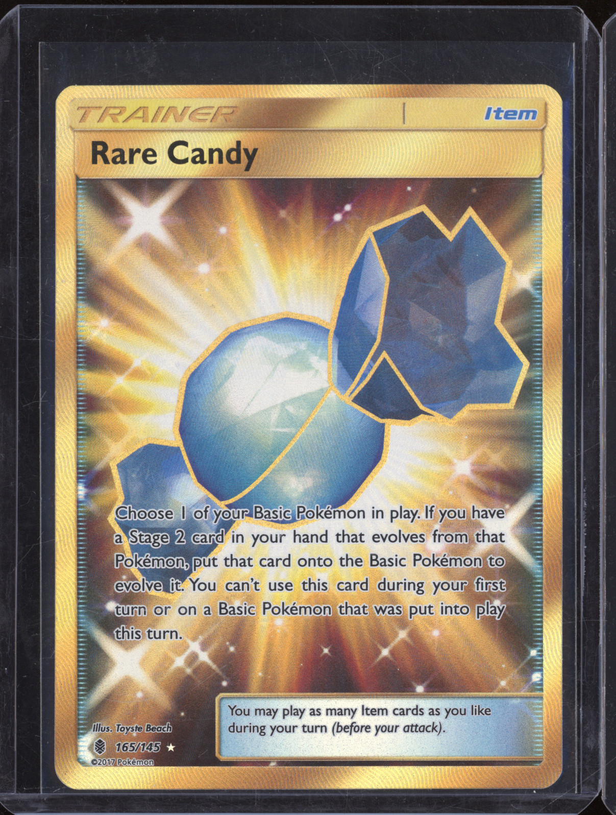 2017 Pokémon Sun & Moon Guardians Rising #165 Rare Candy — front