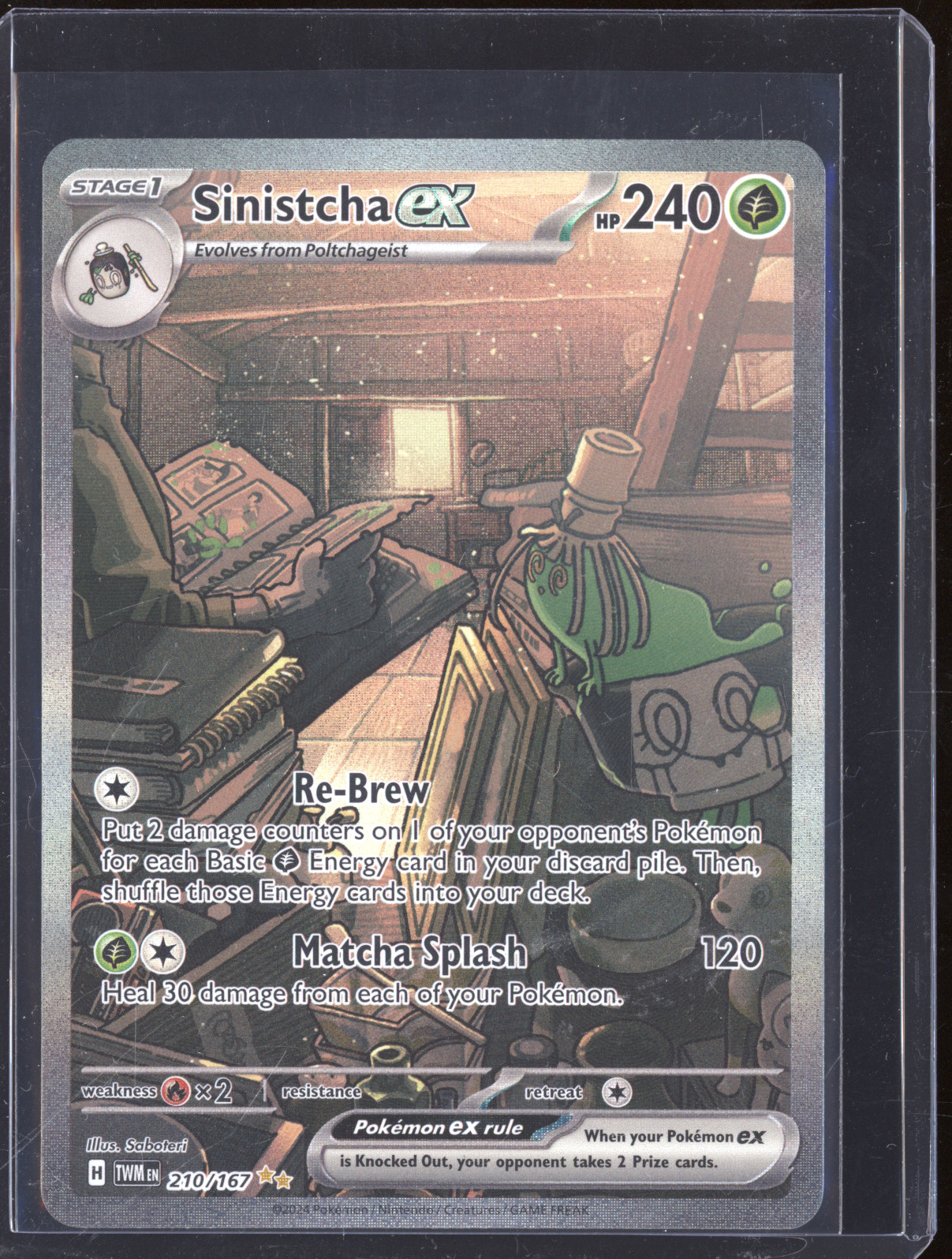 2024 Pokémon SV06 #210 Sinistcha ex Twilight Masquerade — front