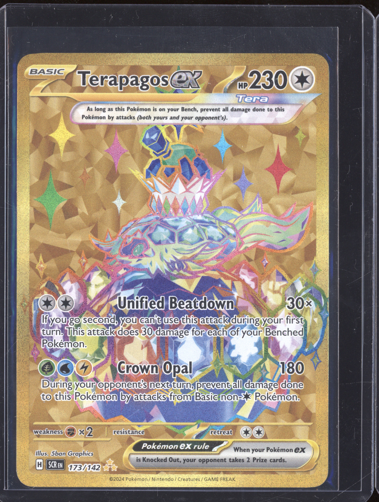 2024 Pokémon Stellar Crown #173 Terapagos ex — front