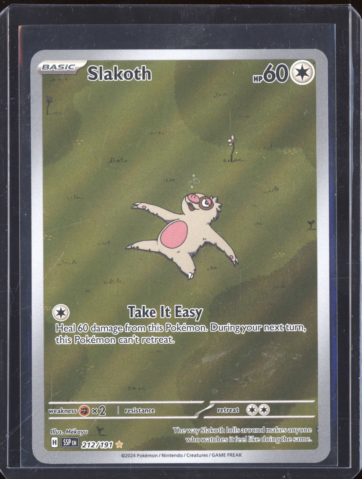 2024 Pokémon Surging Sparks #212 Slakoth Illustration Rare — front