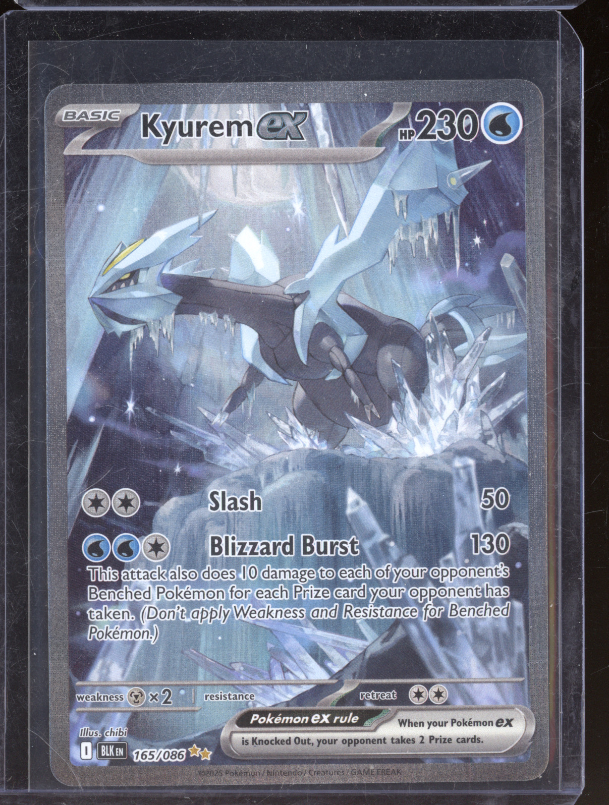 2025 Pokémon Black Bolt Kyurem ex #165/086 — front