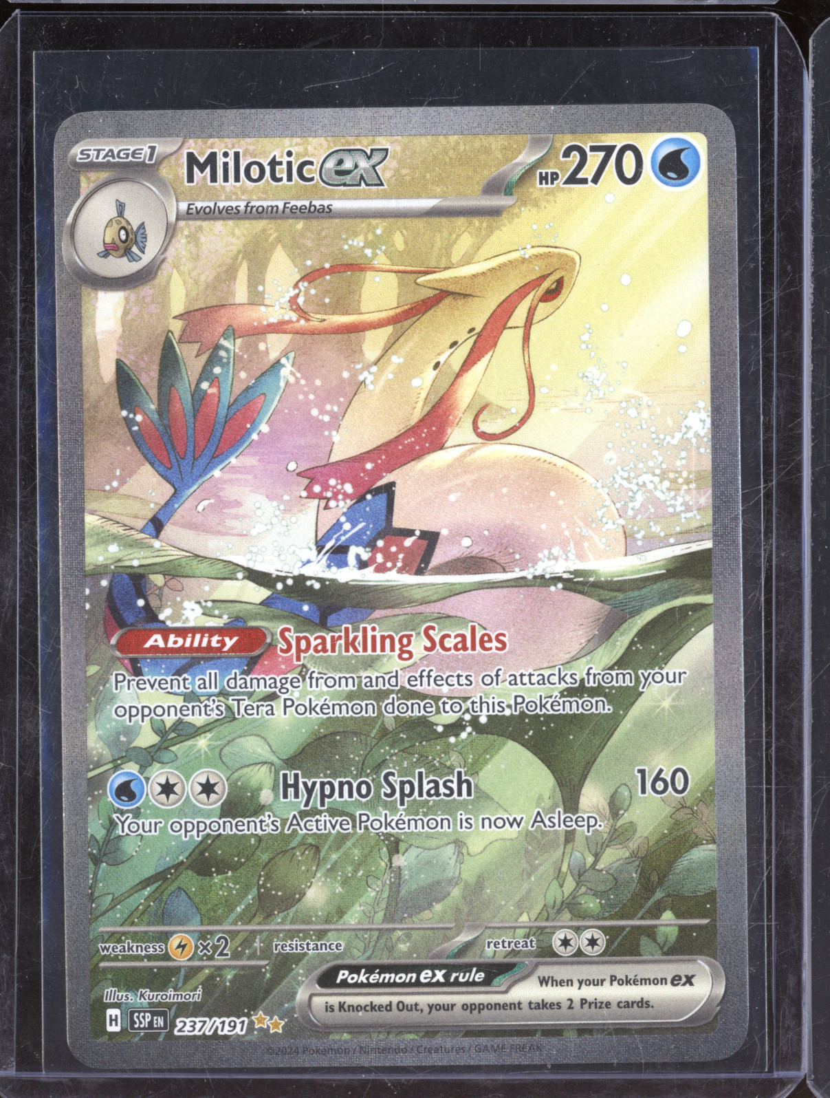 2024 Pokemon Surging Sparks #237/191 Milotic ex — front