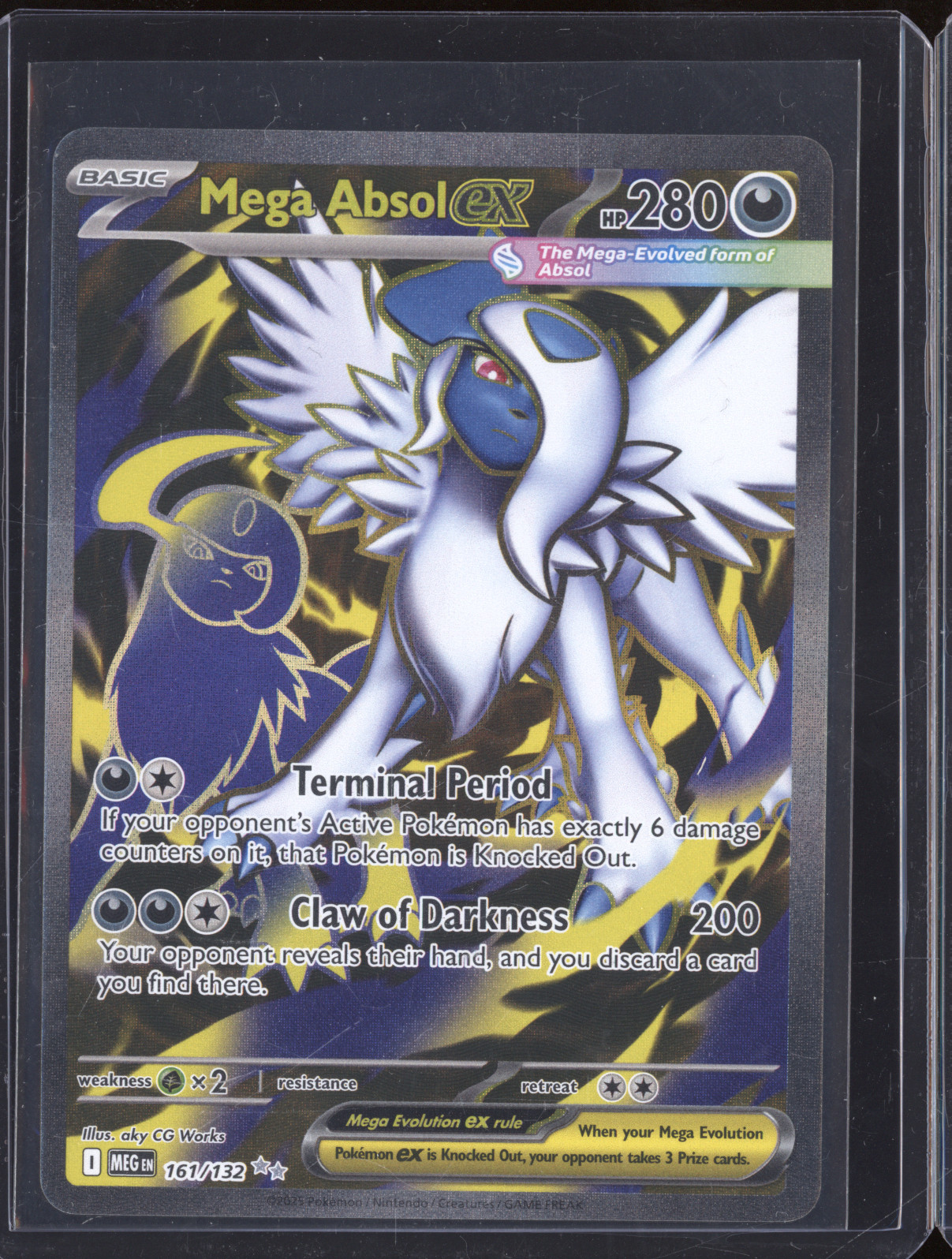 2025 Pokemon Mega Evolutions #161/132 Mega Absol ex — front