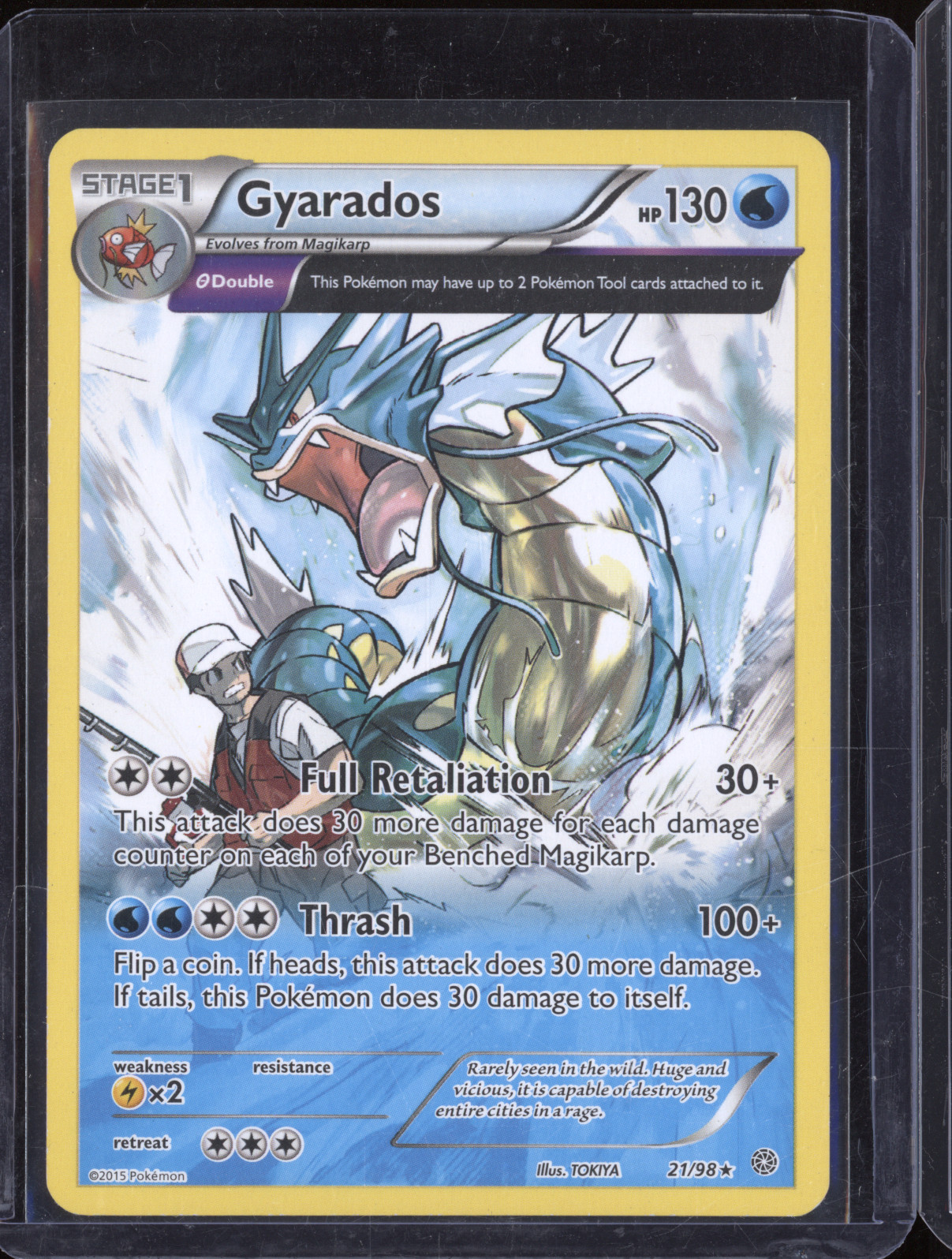 2015 Pokémon XY Ancient Origins #21 Gyarados — front