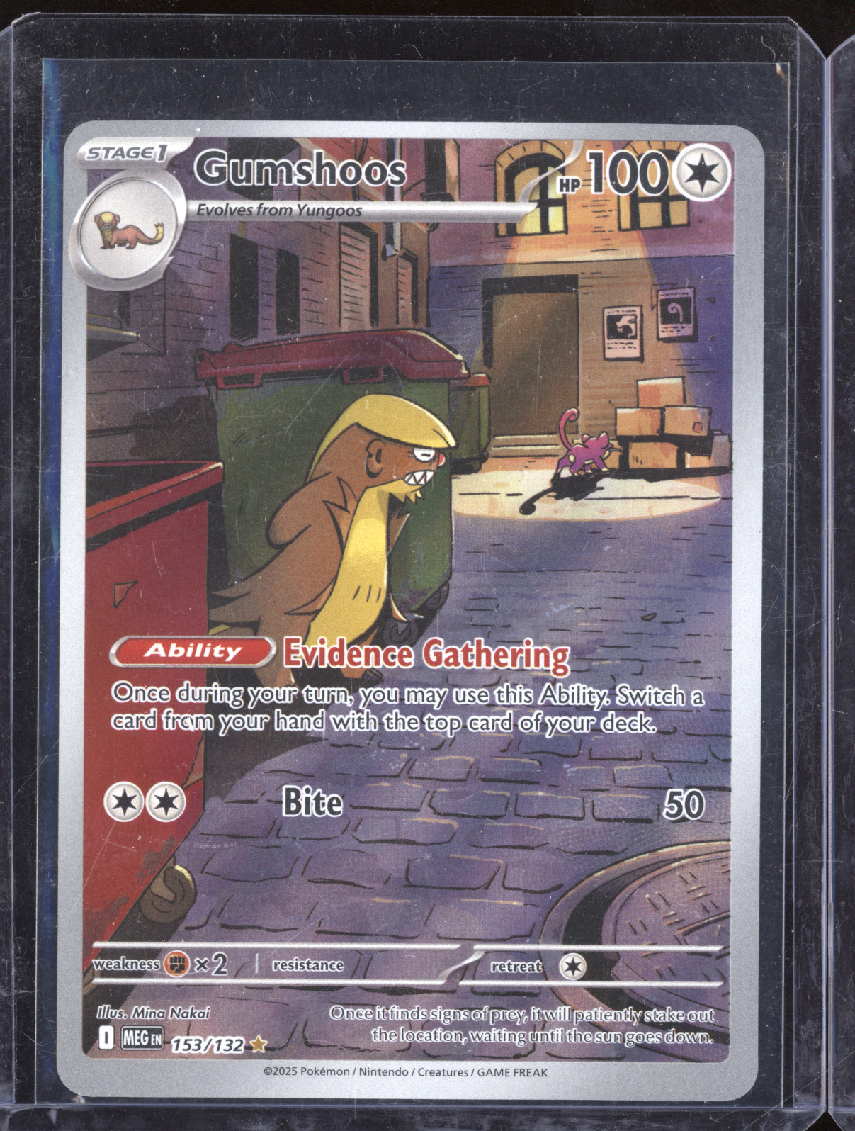 2025 Pokemon Mega Evolution #153 Gumshoos — front