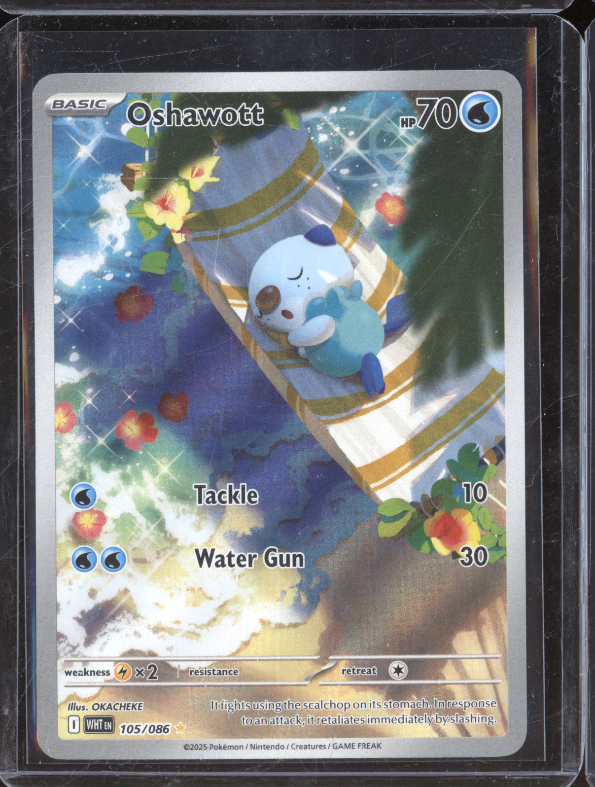 2025 Pokémon SV: White Flare #105 Oshawott — front
