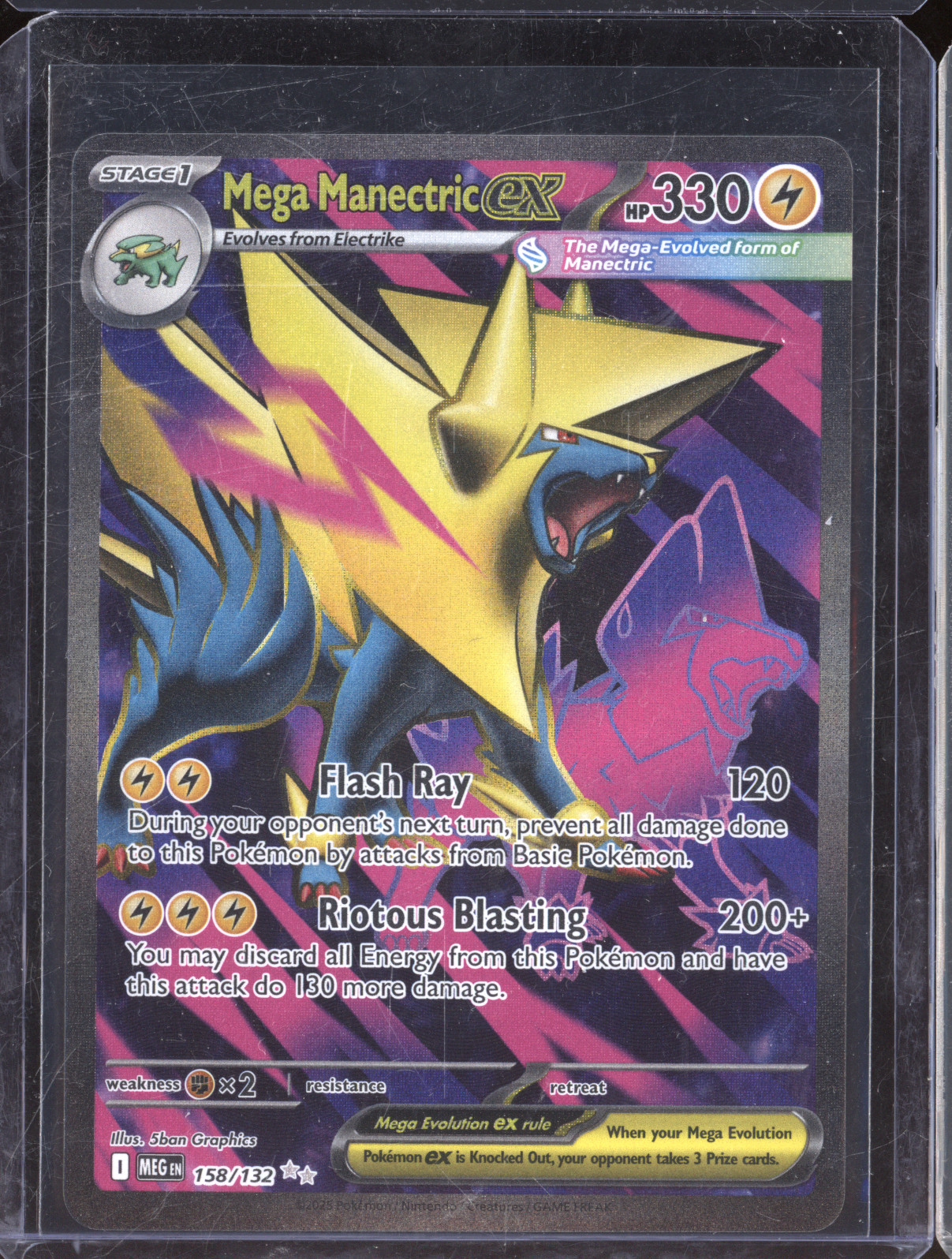 2015 Pokemon Mega Manectric ex 158/132 — front