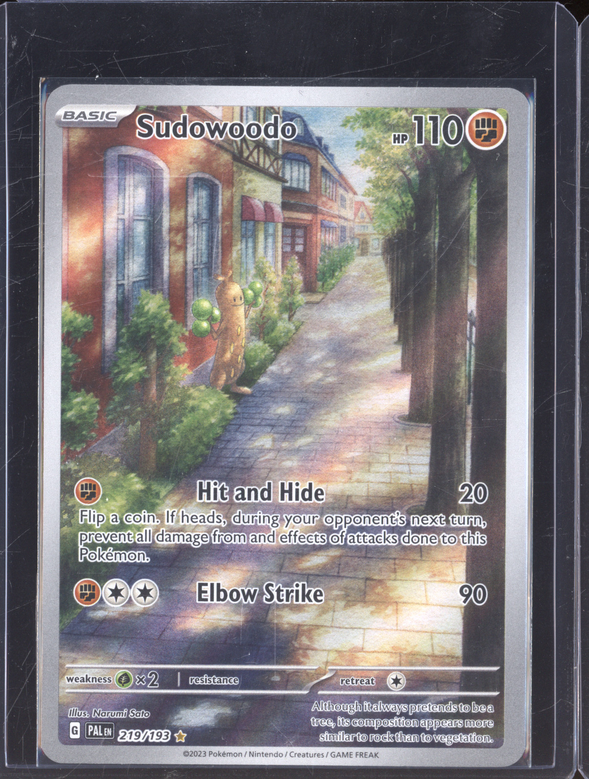 2023 Pokemon Paldea Evolved #219/193 Sudowoodo Illustration Rare — front