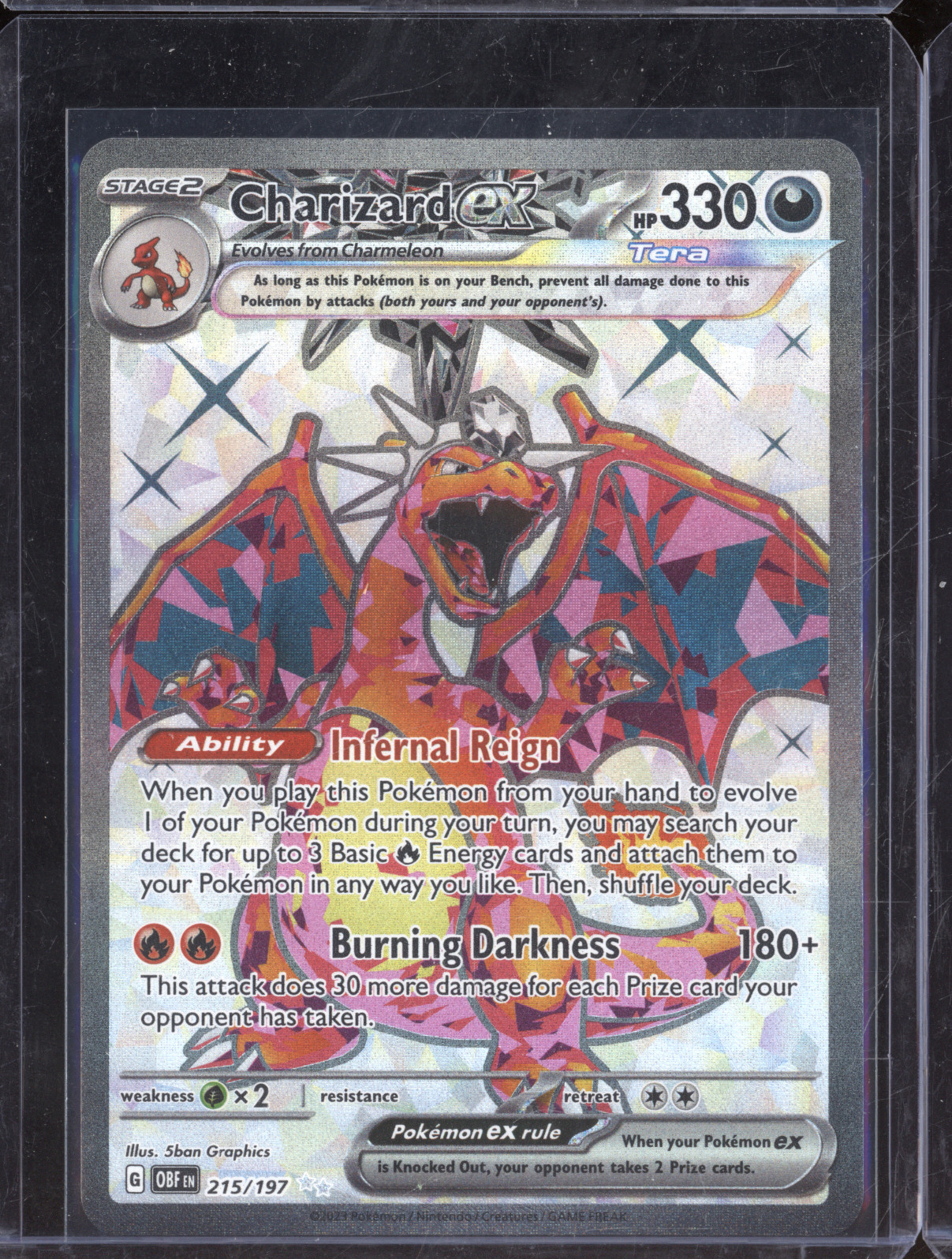 2023 Pokemon Obsidian Flames #215 Charizard ex — front