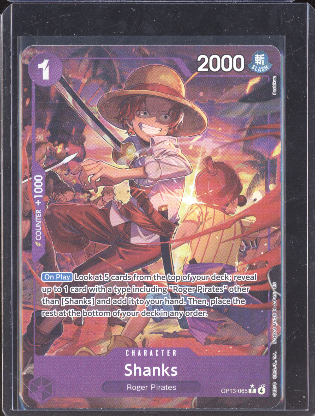 One Piece Card Game OP13-065 Shanks — front