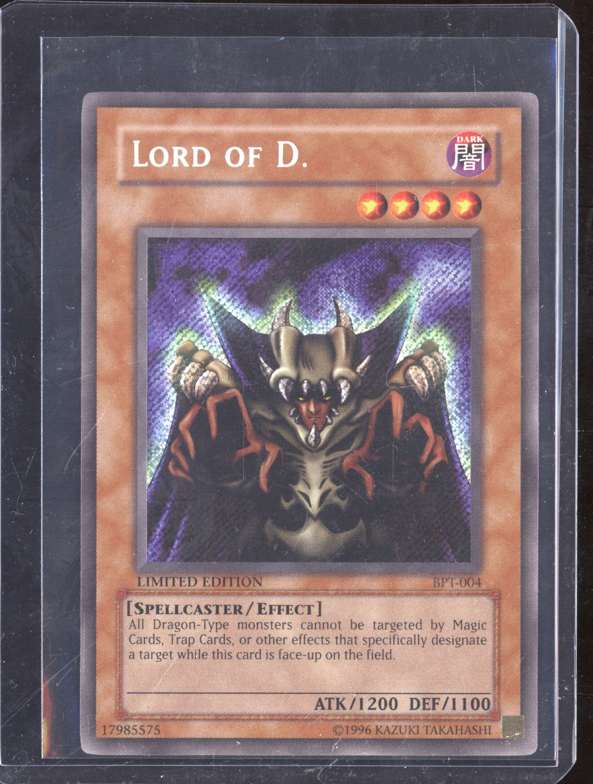 1996 Yu-Gi-Oh! BPT-004 Lord of D. — front