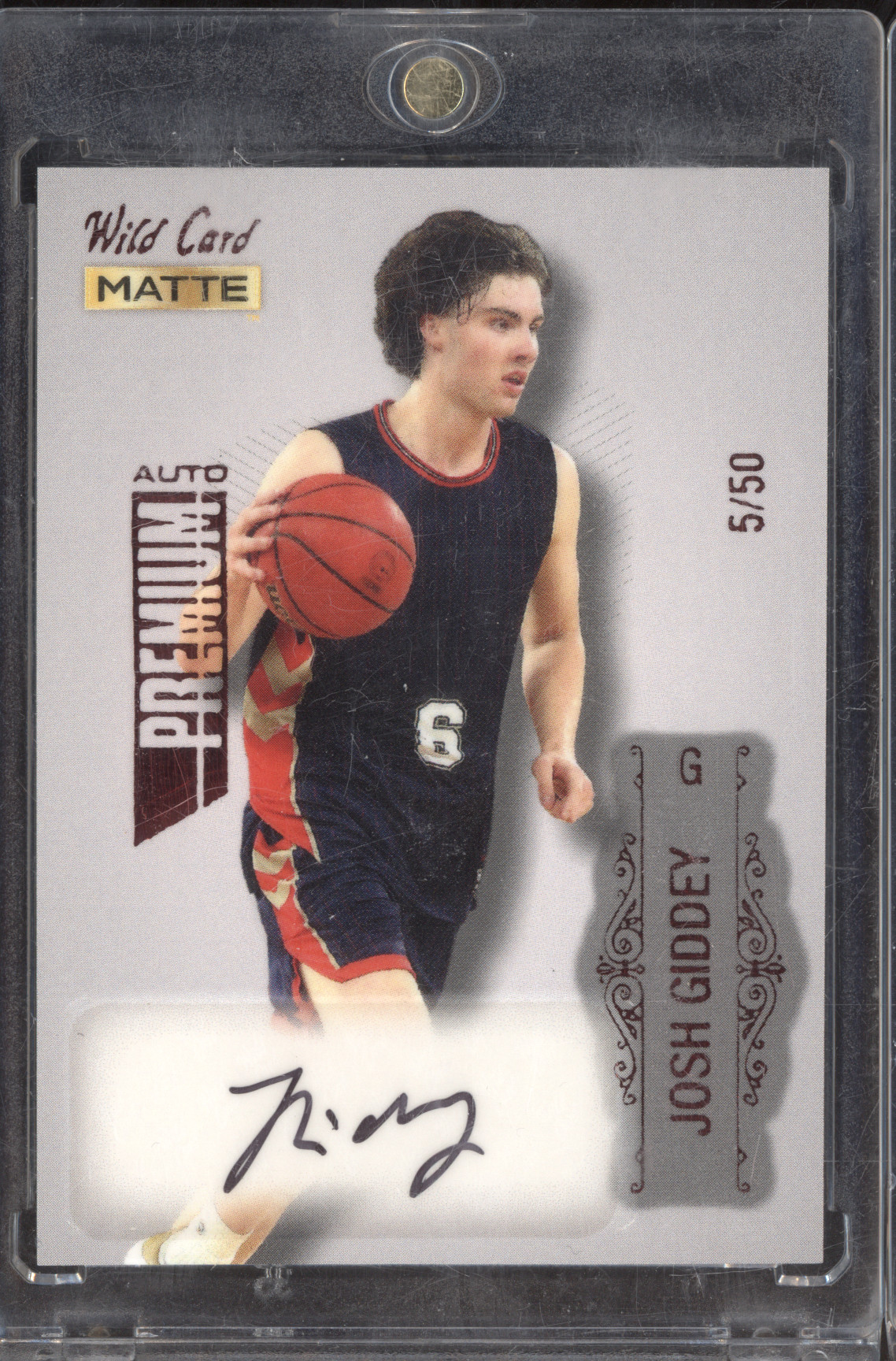 2022 Wild Card Matte Premium Auto #MB-A Josh Giddey — front