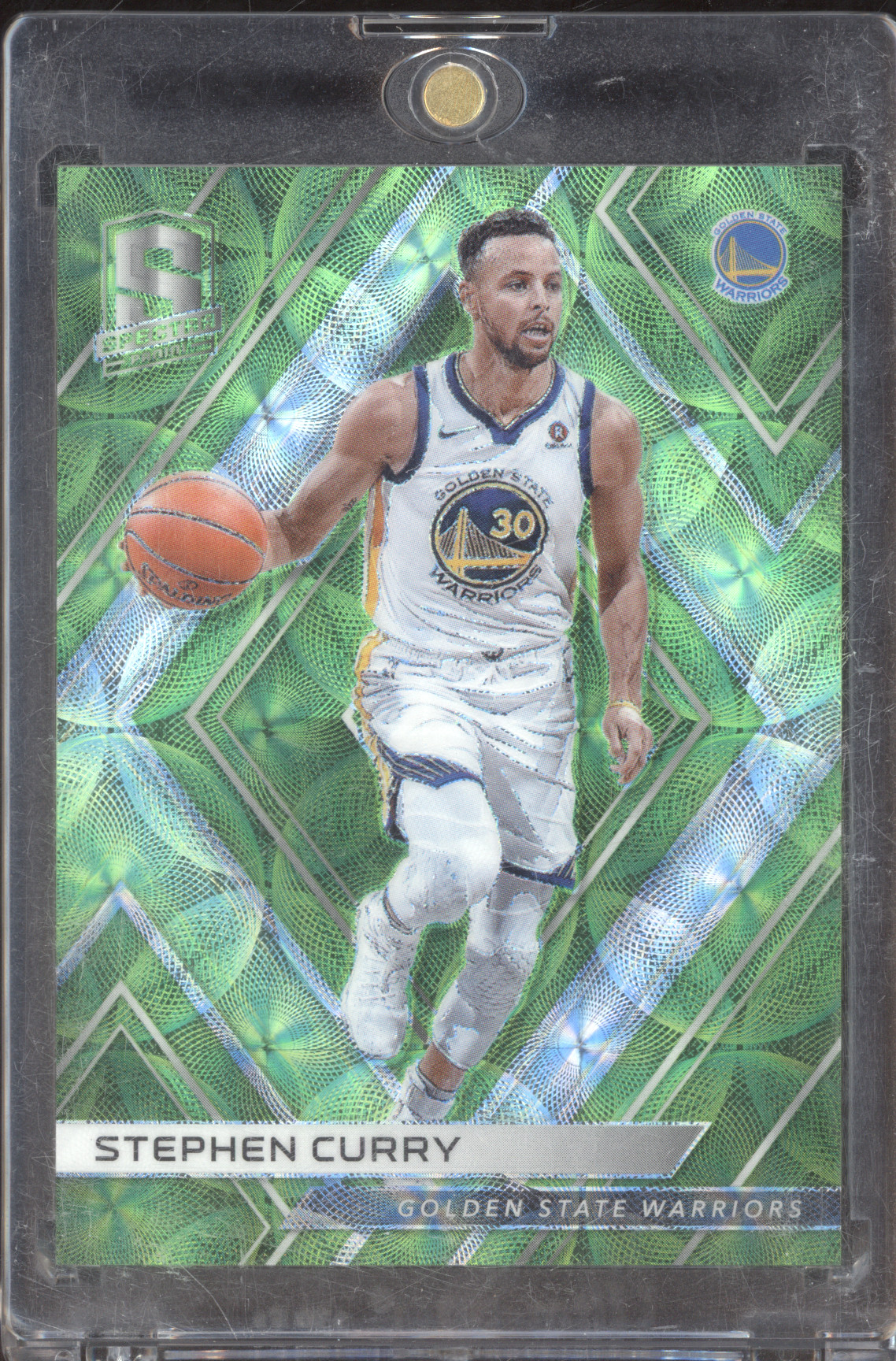 2019-20 Panini Mosaic Green #70 Stephen Curry — front