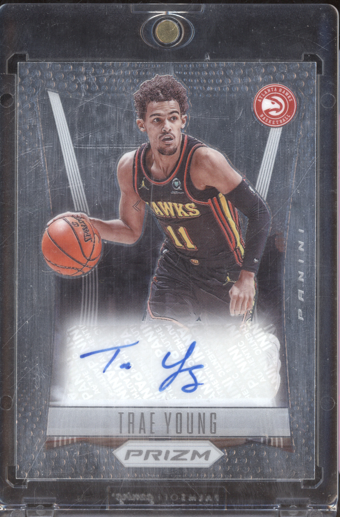 2021-22 Panini Prizm Flashback Signatures #FS-TYG Trae Young — front