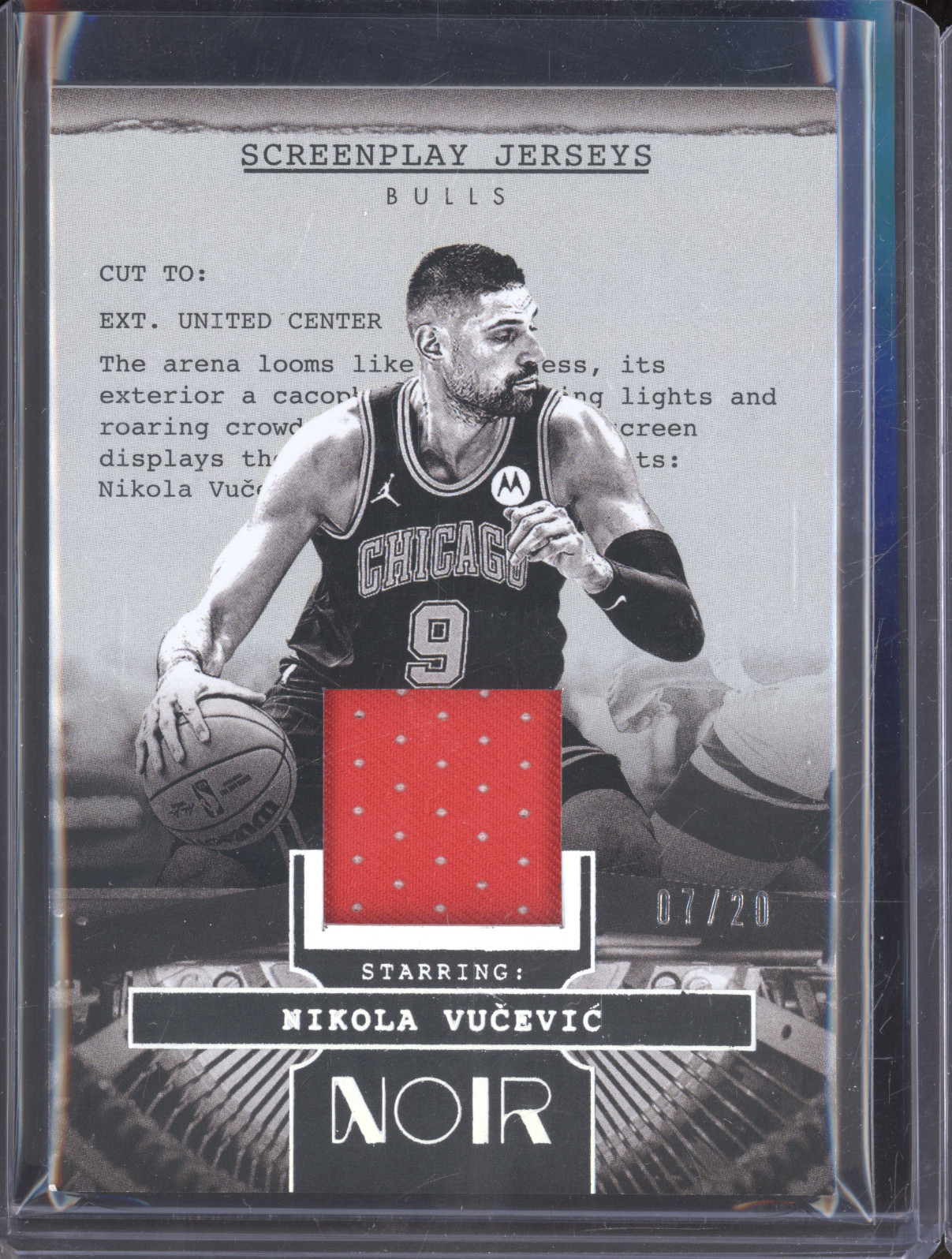 2024-25 Panini Noir Screenplay Jerseys #Nikola Vučević — front