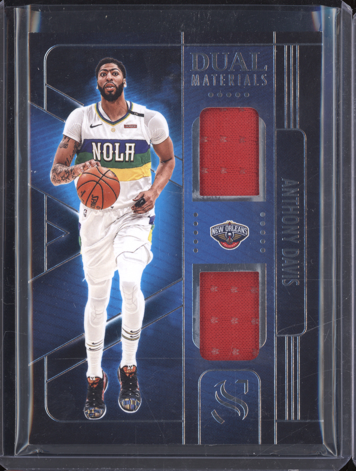 2024-25 Panini Silhouette #DMA-DAV Anthony Davis Dual Materials — front