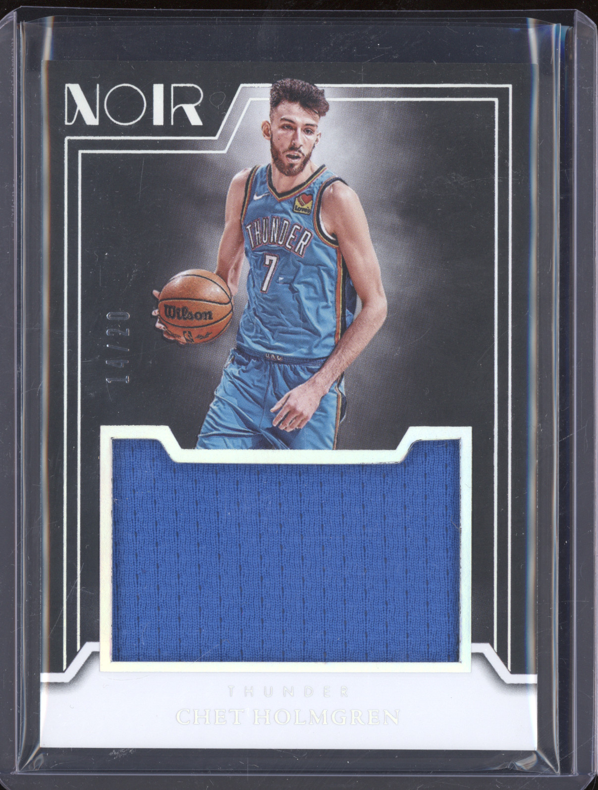 2024 Panini Noir Chet Holmgren Jersey Patch — front