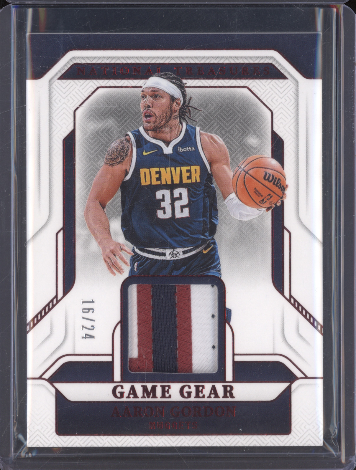 2024 Panini National Treasures Game Gear #Aaron Gordon — front
