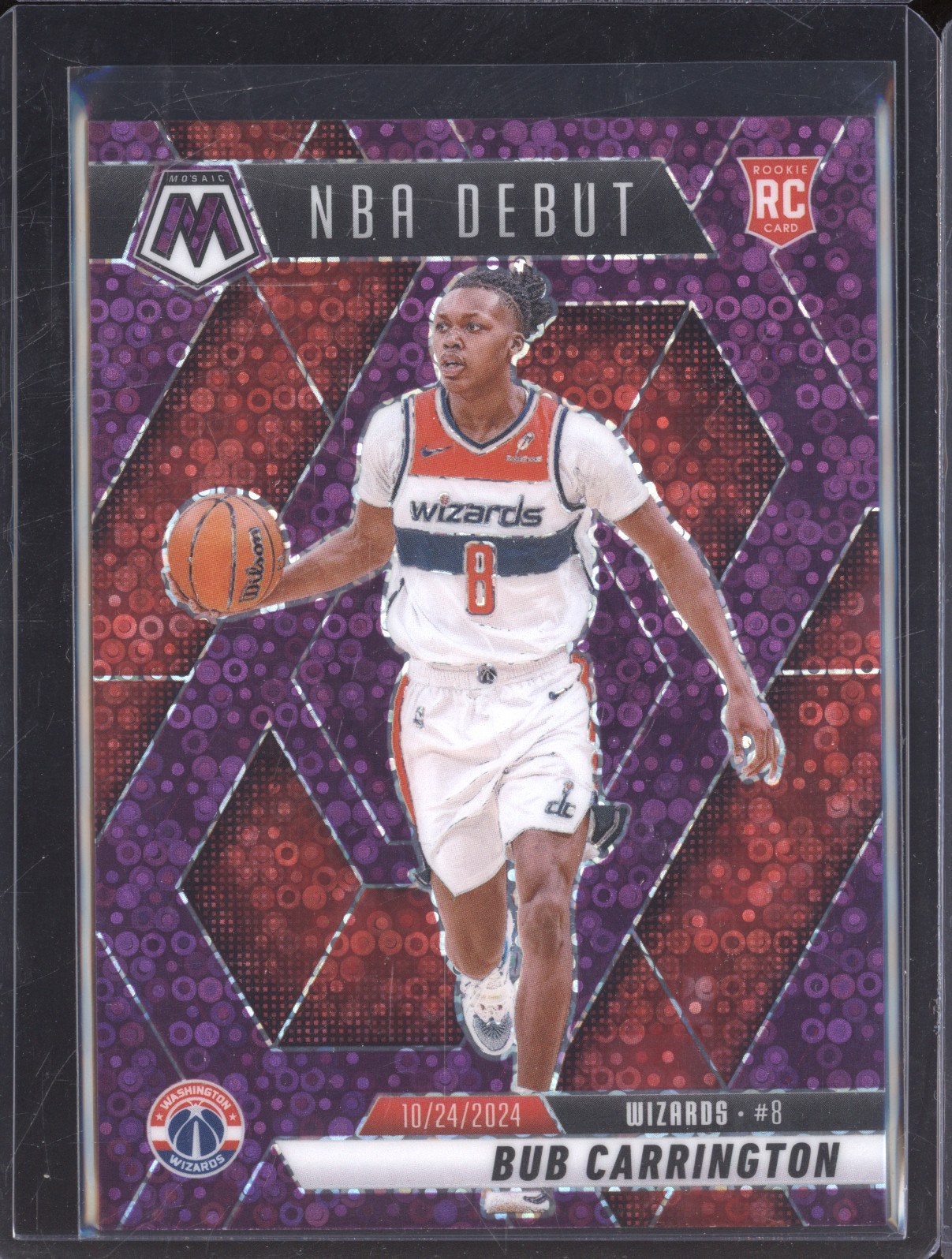 2024-25 Panini Mosaic #259 Bub Carrington NBA Debut Rookie — front