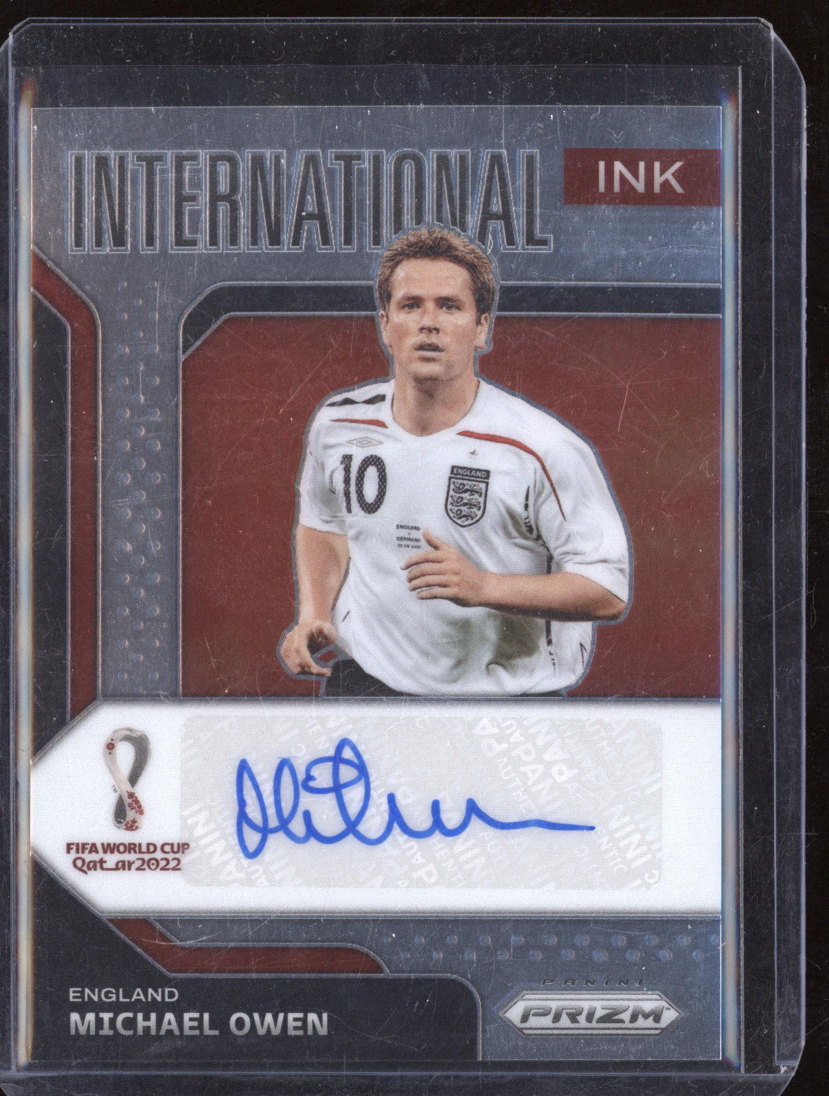 2022 Panini Prizm World Cup International Ink #I-MO Michael Owen — front
