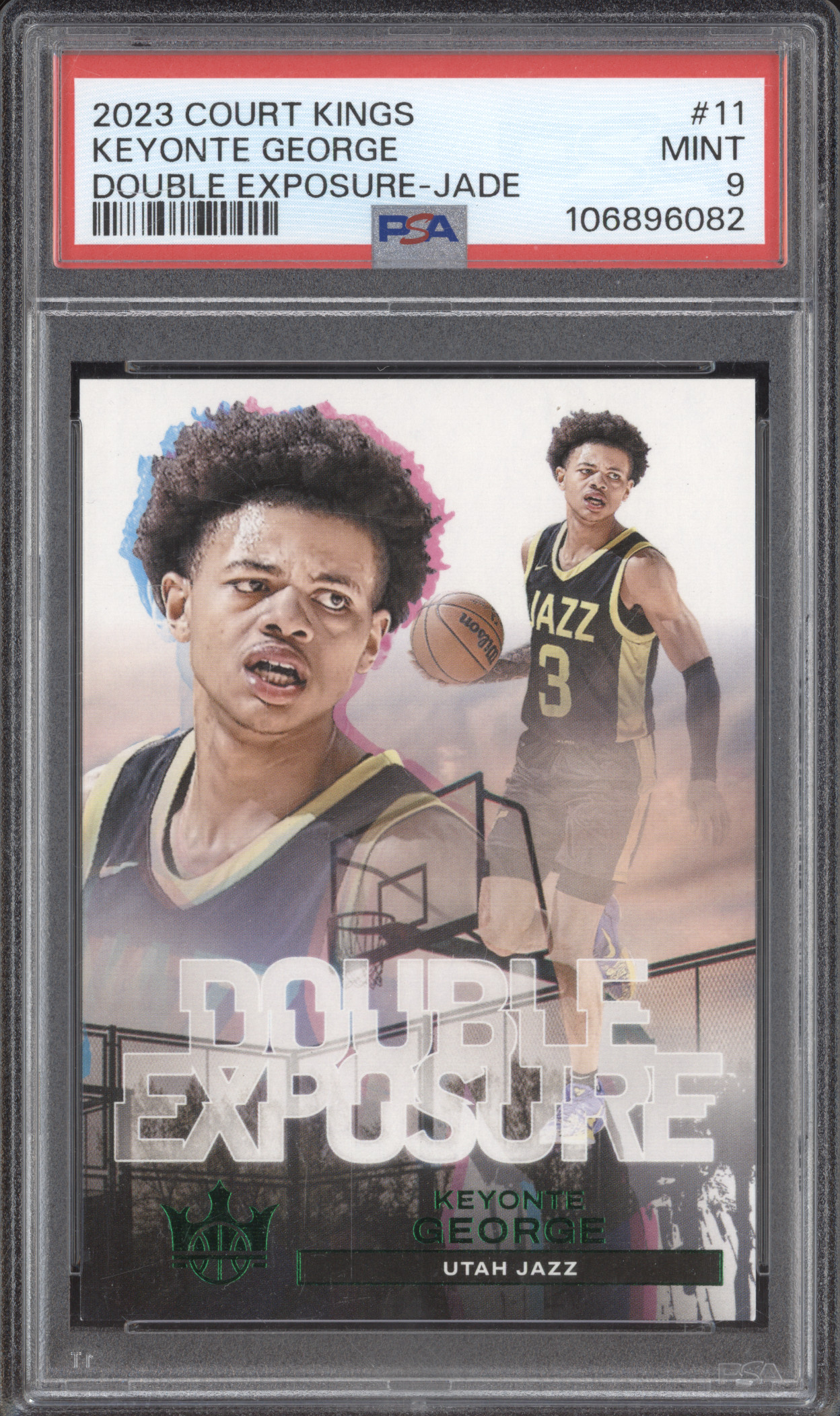 2023 Panini Court Kings #11 Keyonte George Double Exposure Jade — front