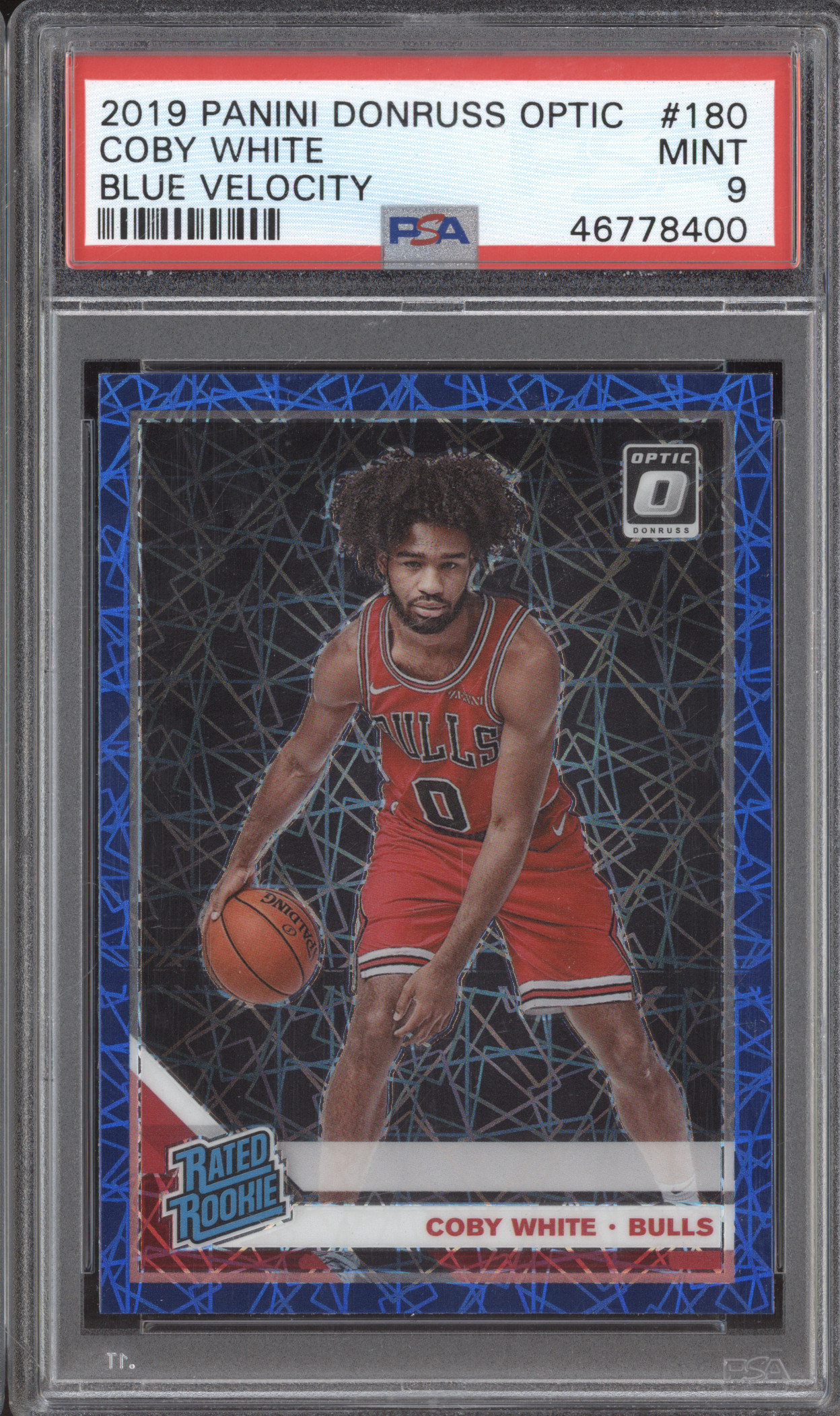 2019 Panini Donruss Optic #180 Coby White Blue Velocity — front